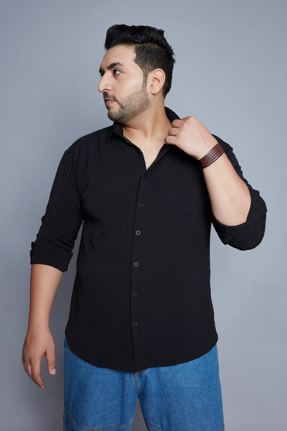 Black Plus Size Shirt for Men