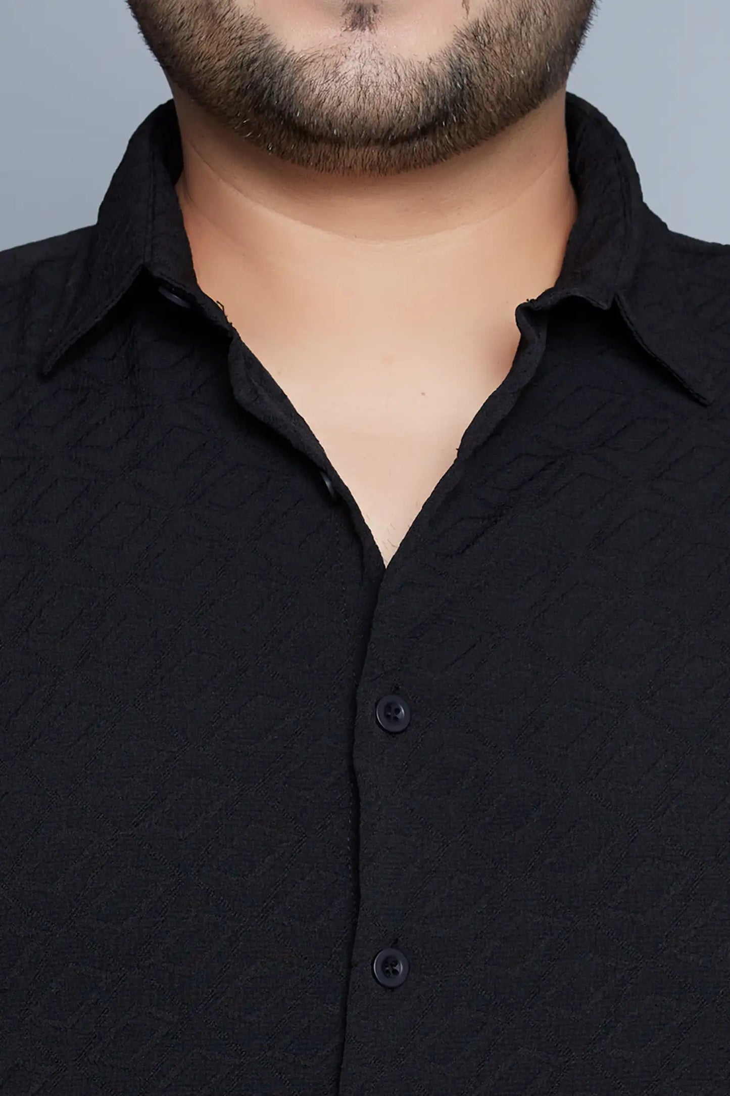 Black Plus Size Shirt for Men