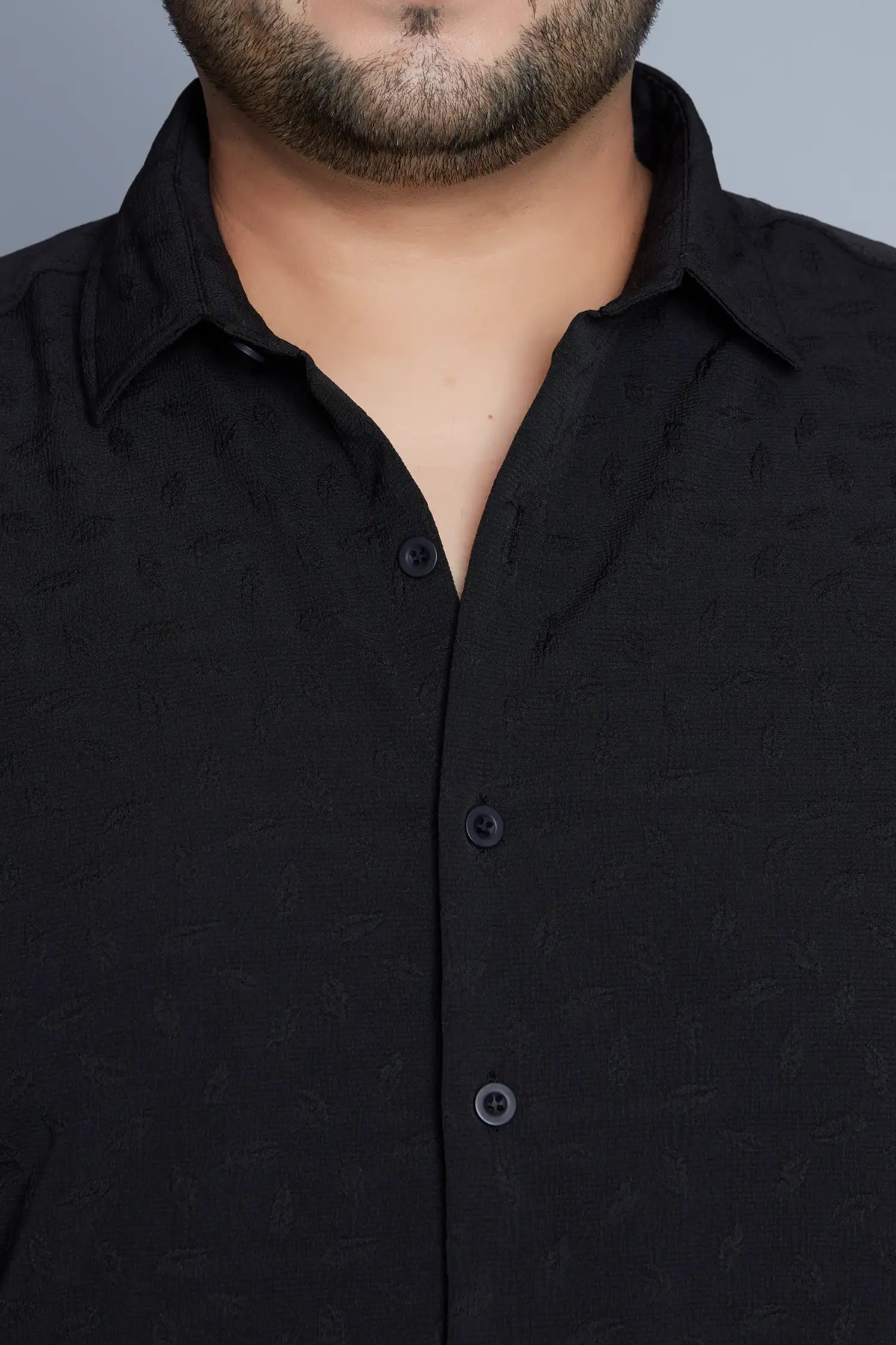 Black Plus Size Shirt for Men