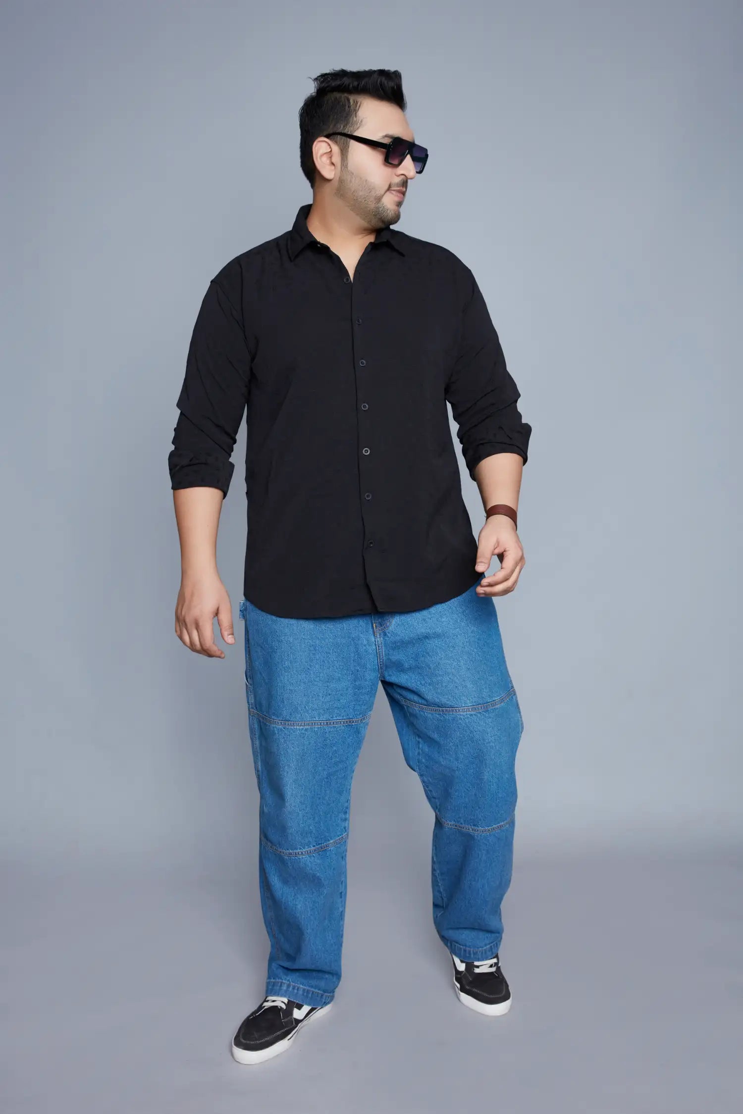 Black Plus Size Shirt for Men