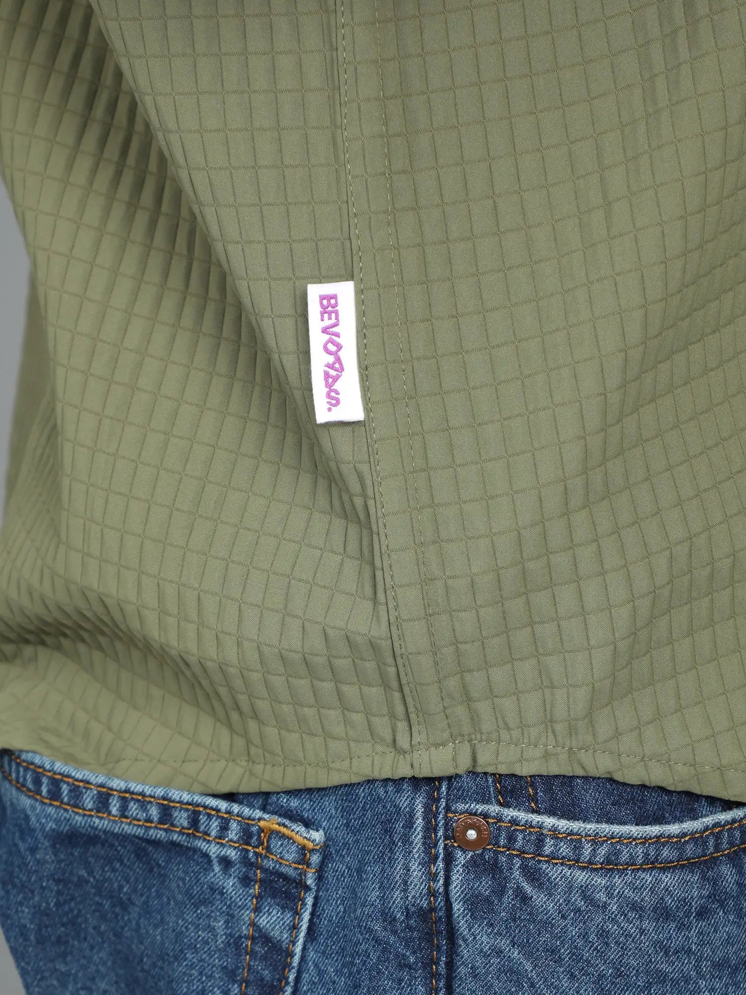 Stylish Sidekick Olive-Green Imported Drop Shoulder Shirt for Men 