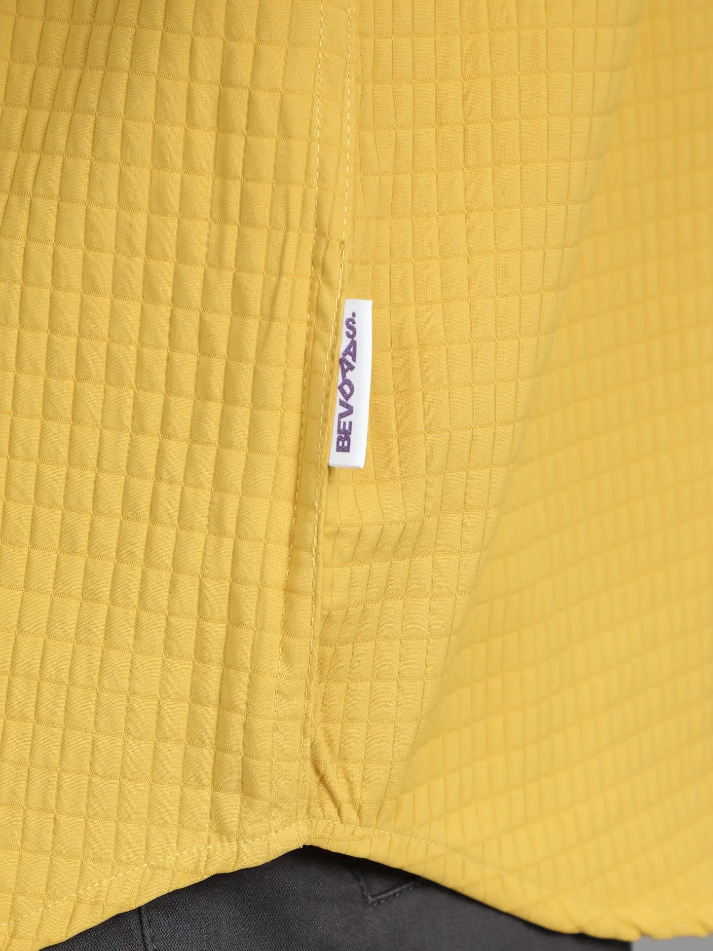 Vibrant Fellow Yellow Imported Drop Shoulder shirt for Men 