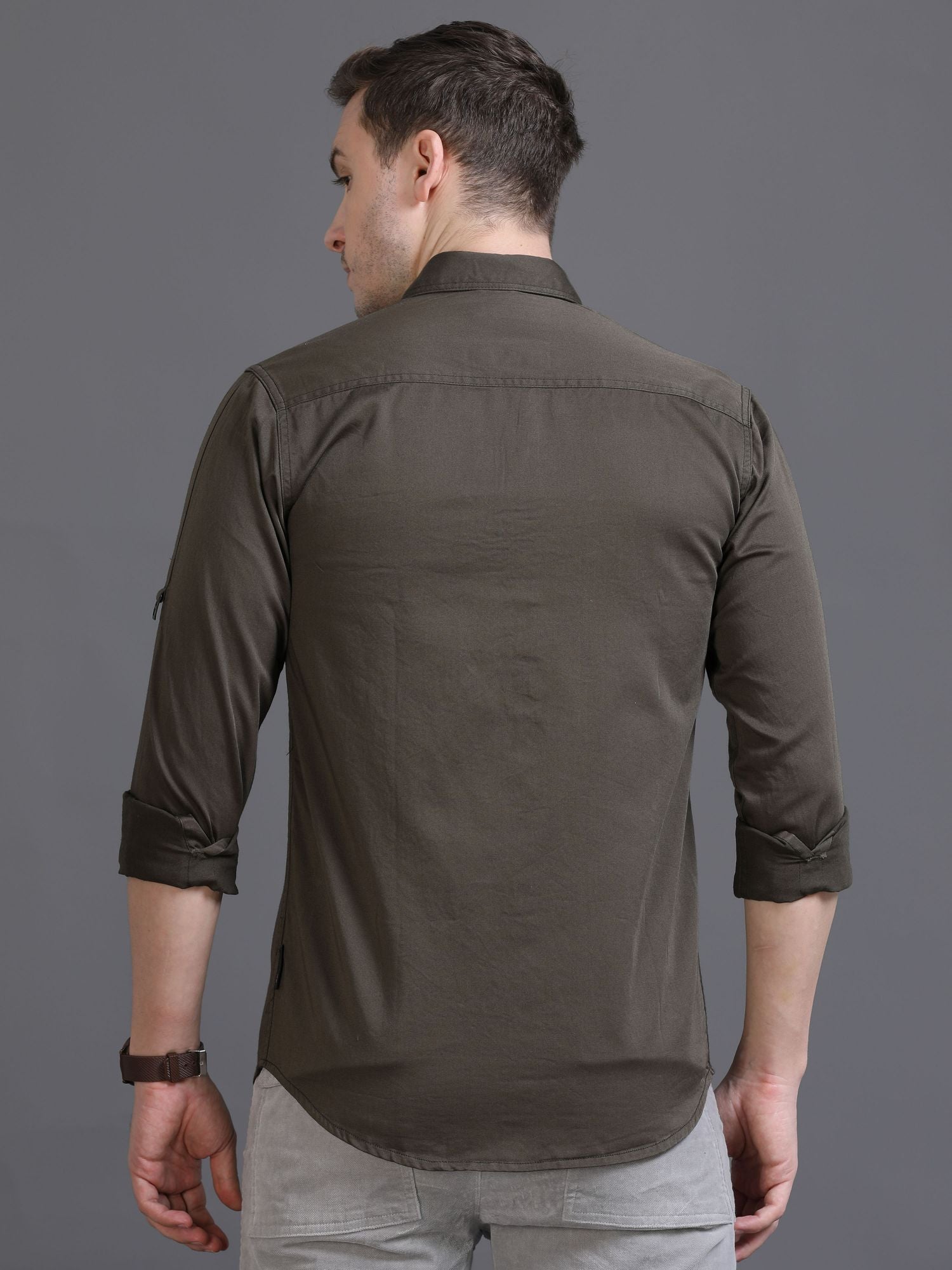 Choclate Double pocket Cargo Shirt for Men