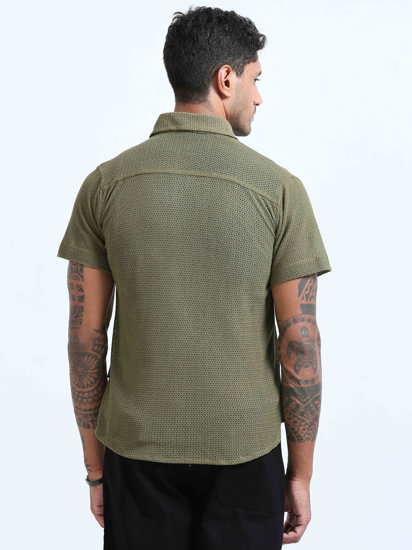 Croknit Green Solid Shirt