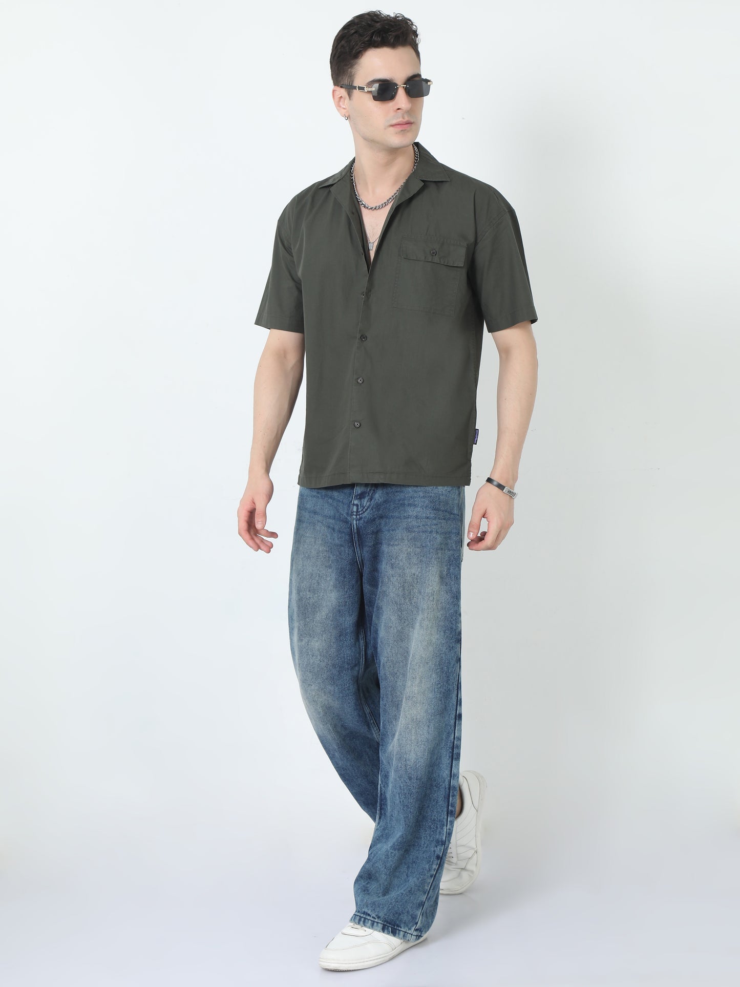 Olive Relaxed Fit Shirt