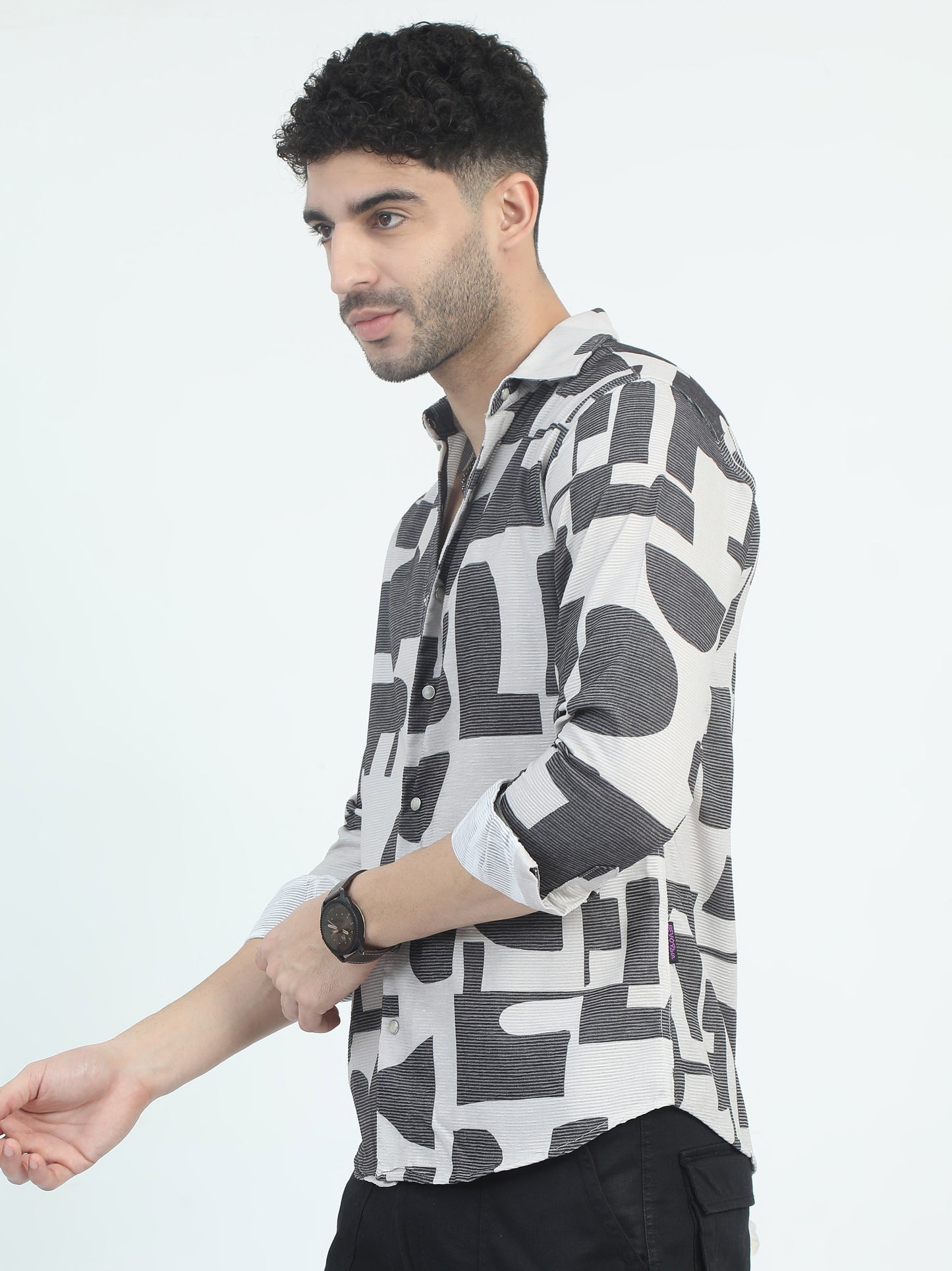 Midnight Printed Cordroy Fabric Shirts