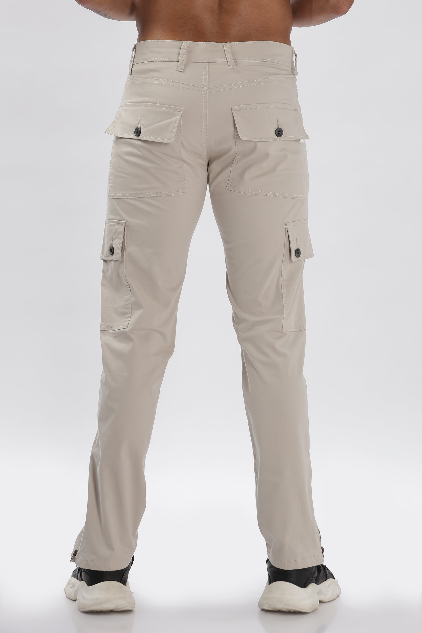 Grey Comfort Fit Cargo Pants