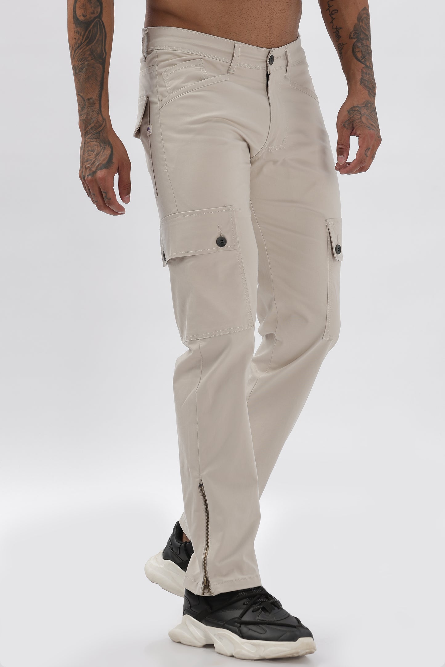 Grey Comfort Fit Cargo Pants