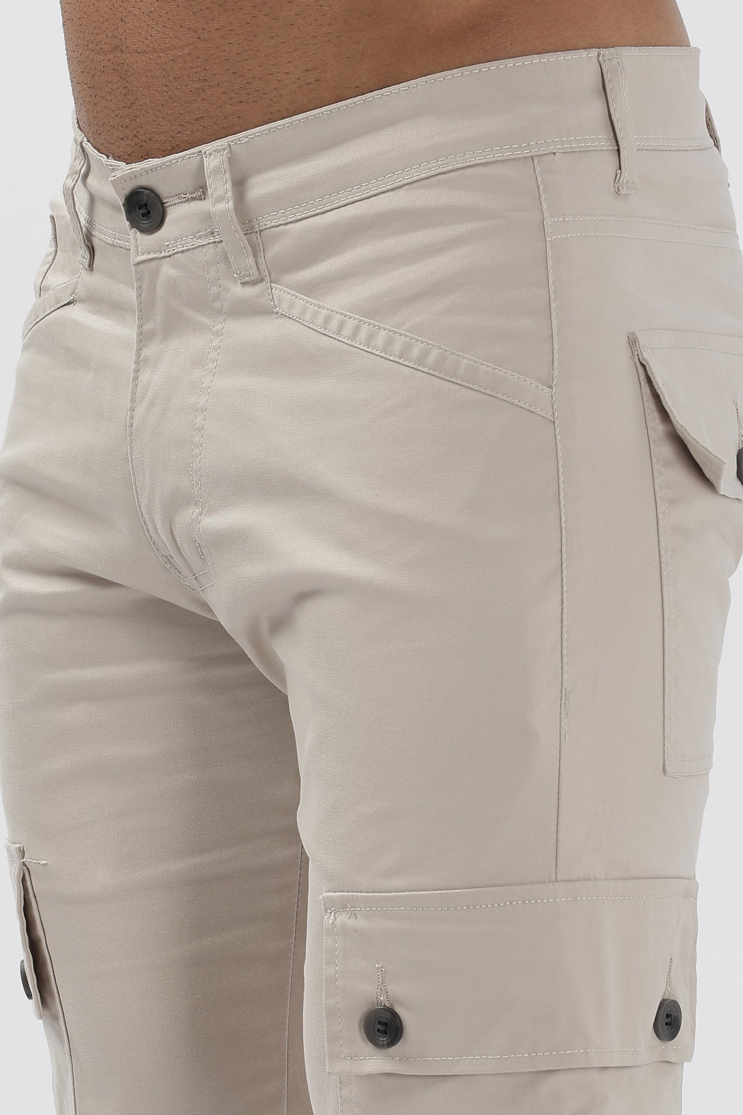 Grey Comfort Fit Cargo Pants