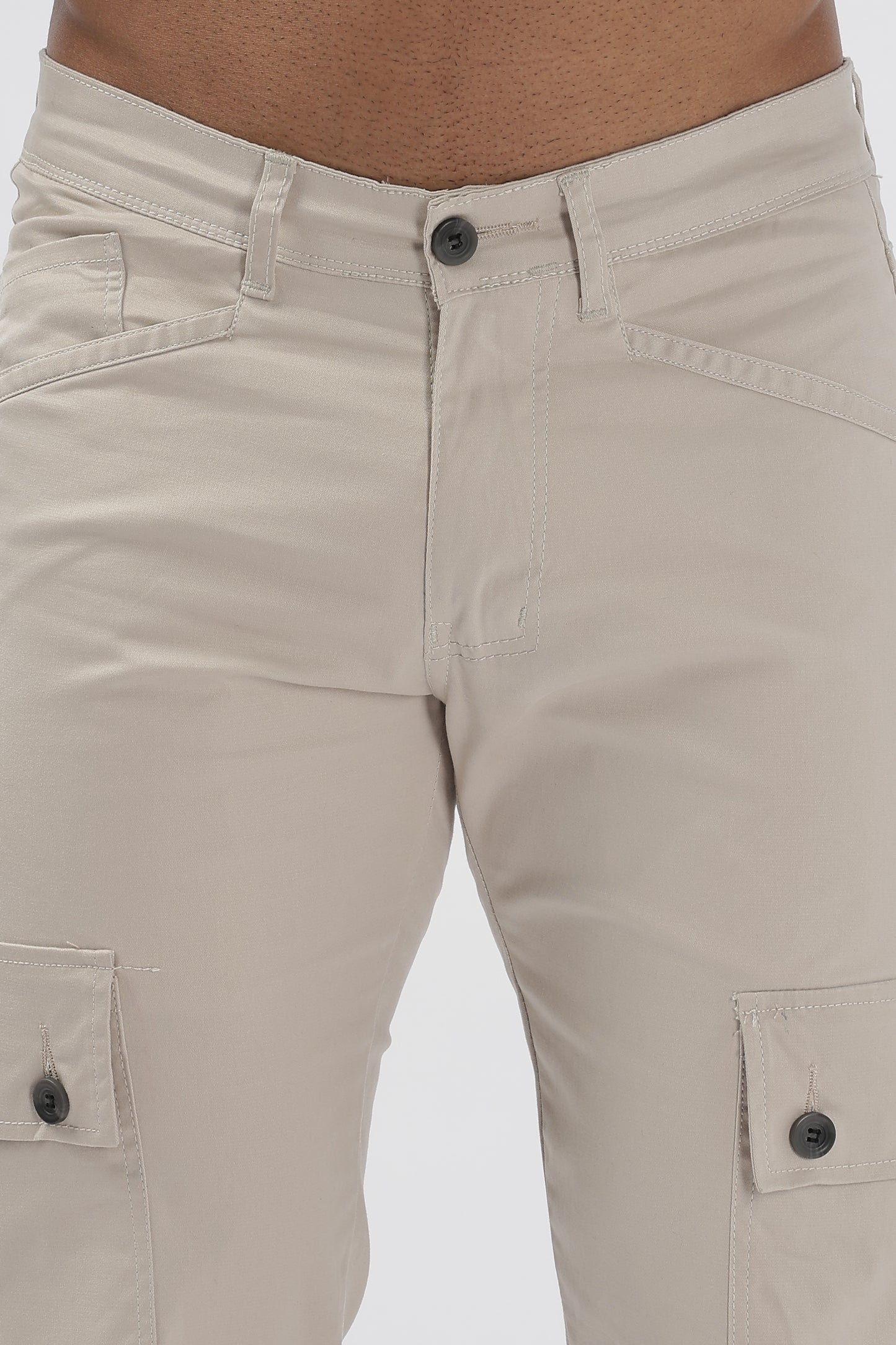 Grey Comfort Fit Cargo Pants