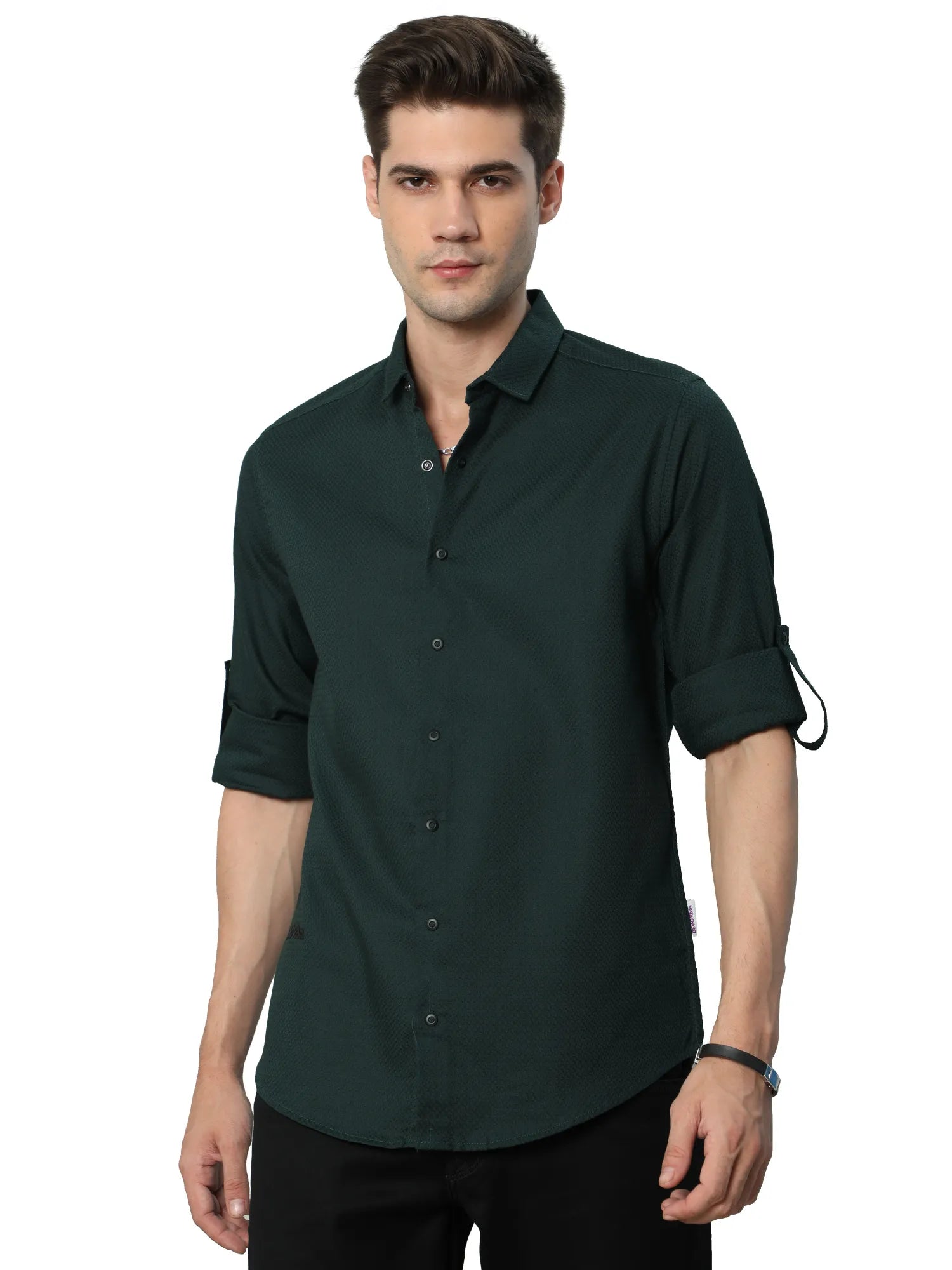  Men's Green Cargo Shirt