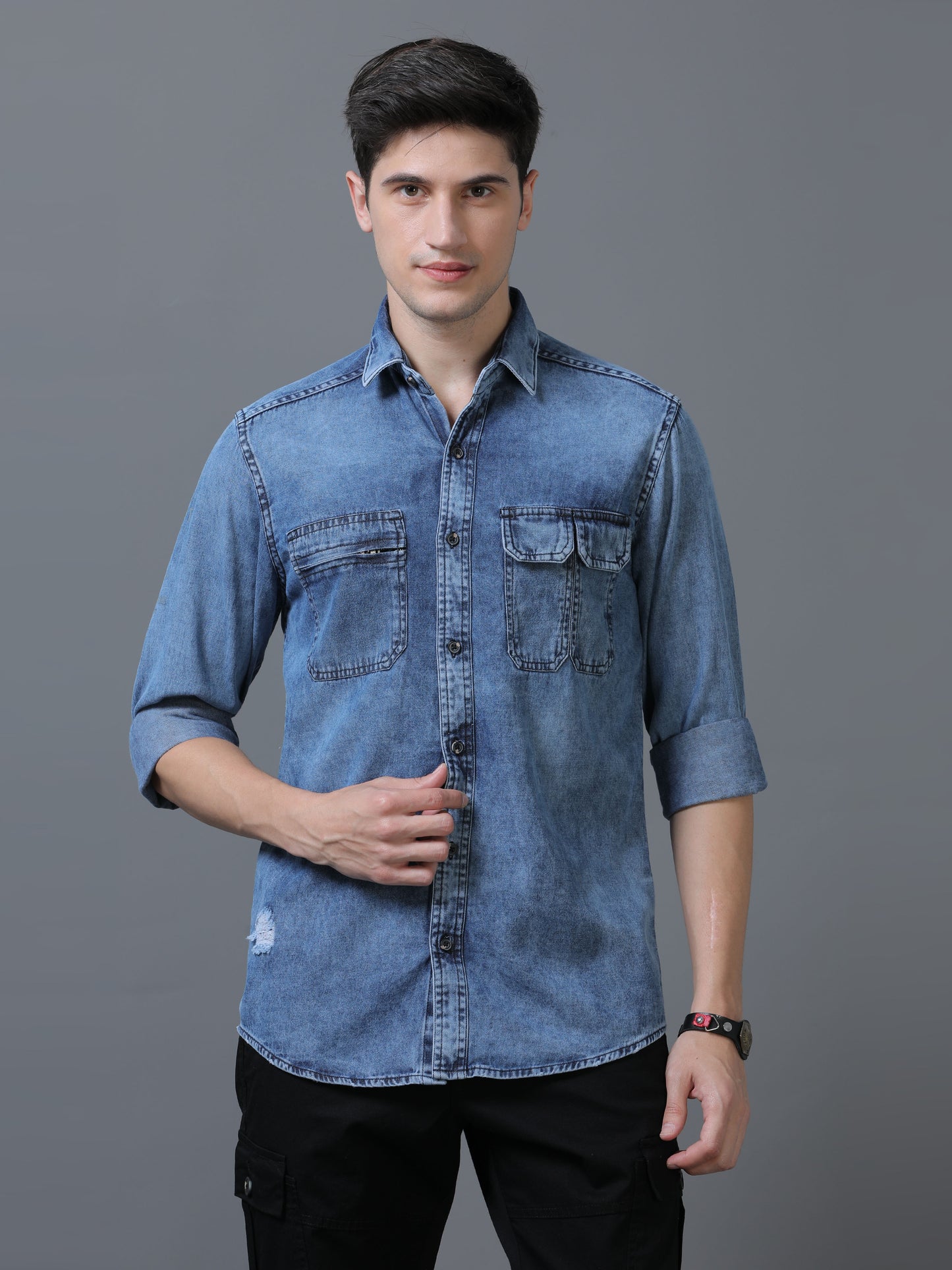 Dark Wash Denim Shirt