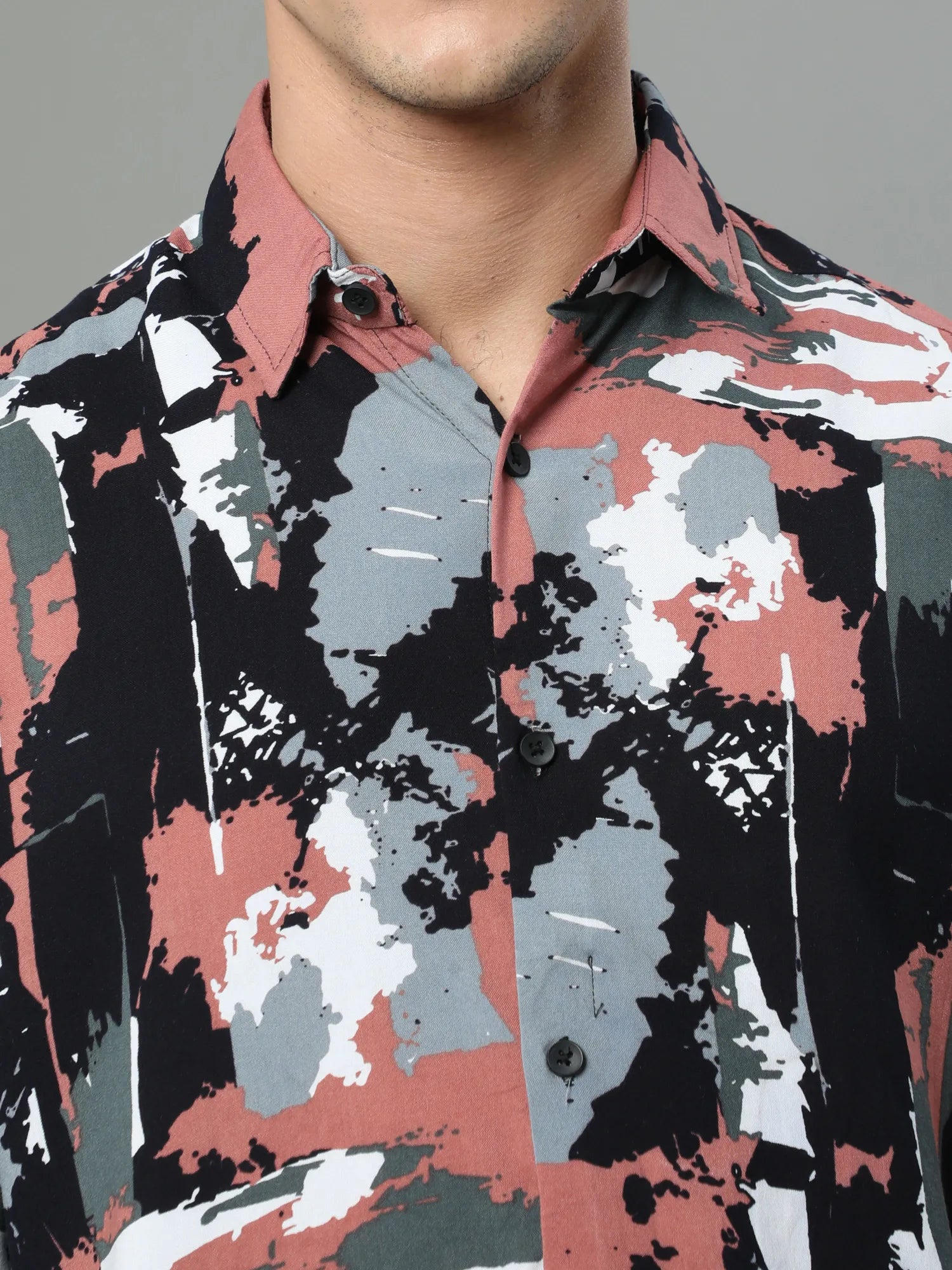 Mens Pink Rayon Shirt for Men 