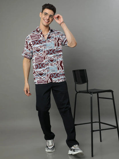 Relaxed and Refined Rayon Shirt for Men