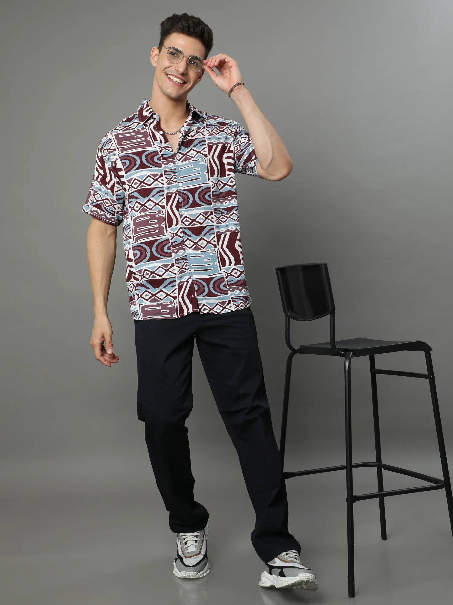 Relaxed and Refined Rayon Shirt for Men