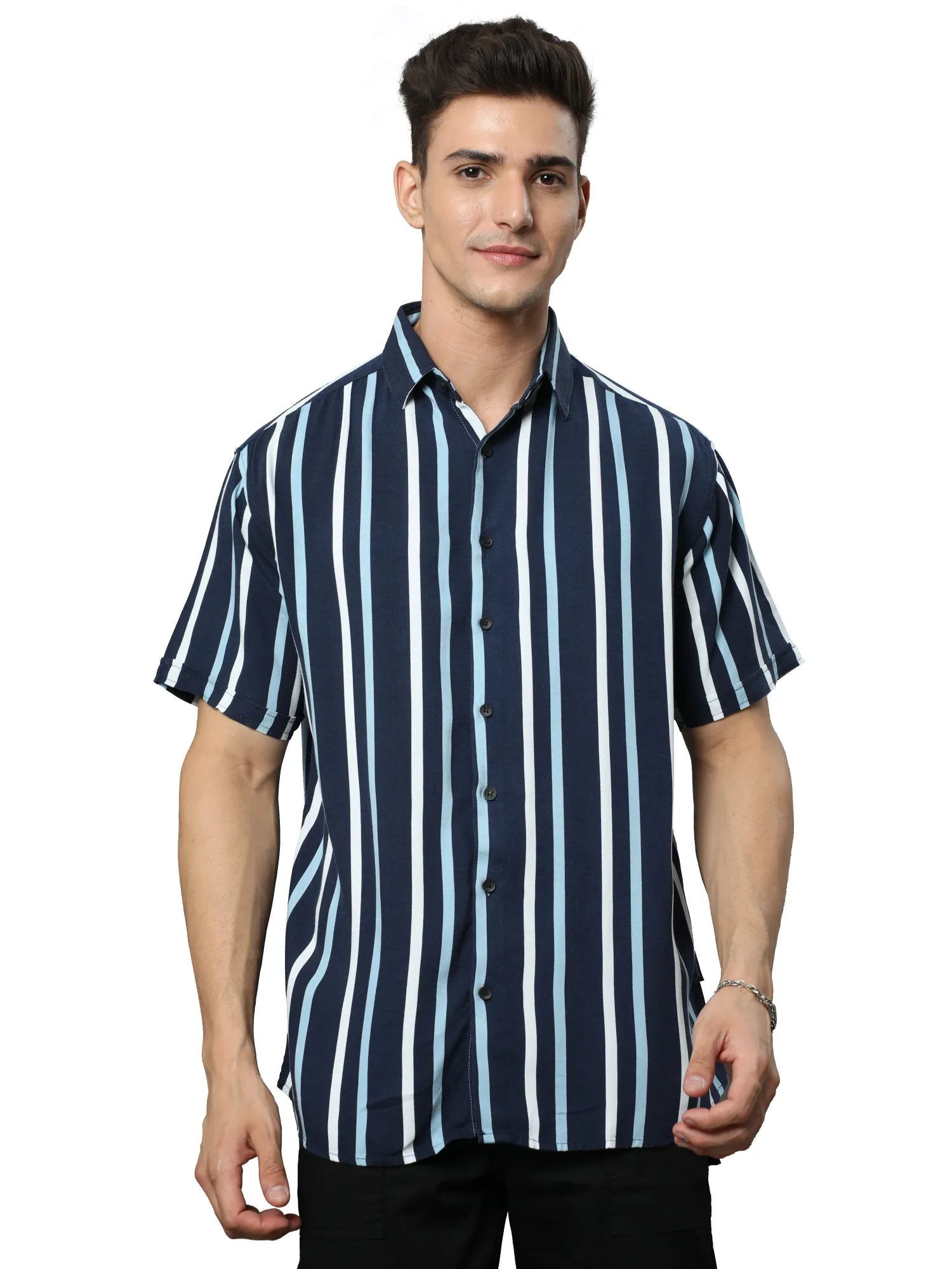 Blue Rayon Shirt for Men