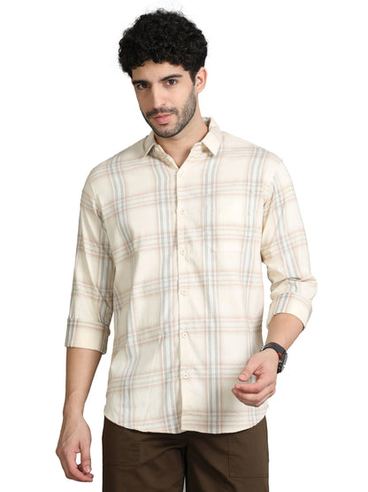 Men's Cord Checkered Shirt for Men 