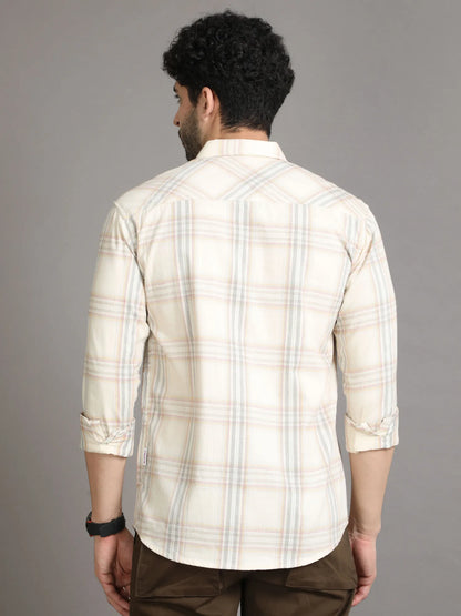 Men's Cord Checkered Shirt for Men 