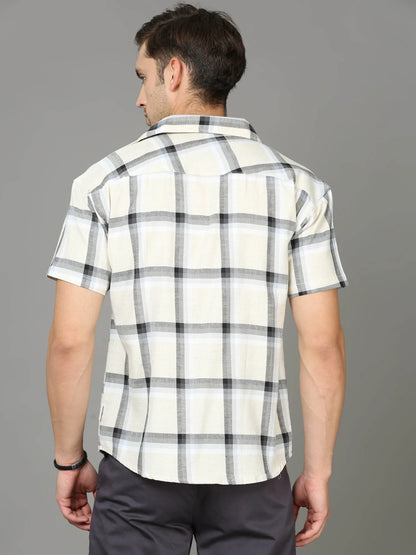 Versatile Grey Checkered Style shirt for Men 