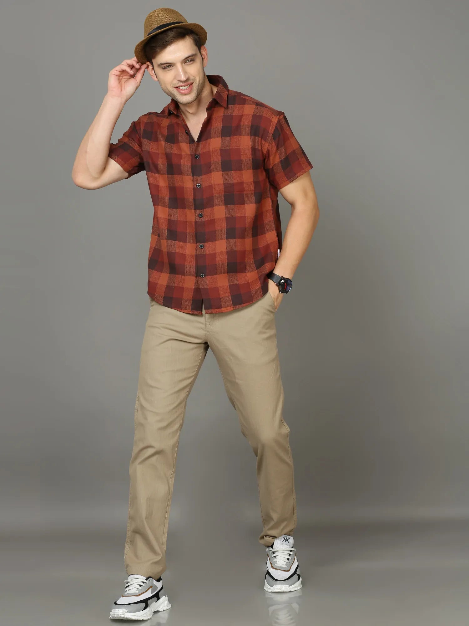 Elegant Checkered Shirt for Men 