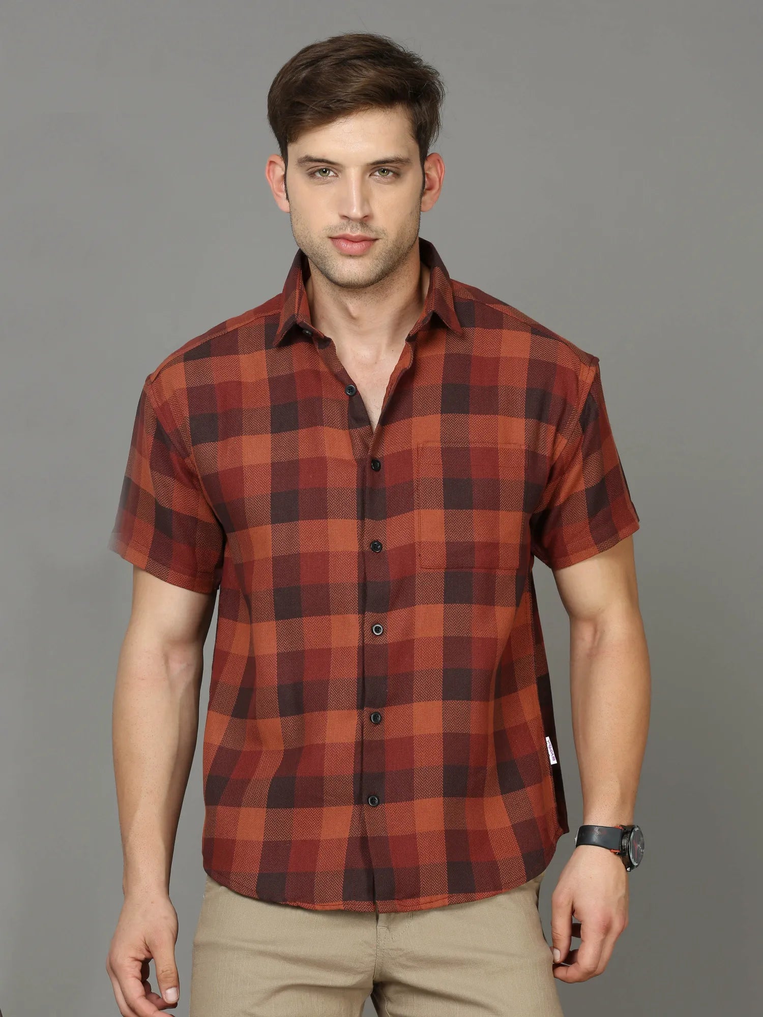 Elegant Checkered Shirt for Men 