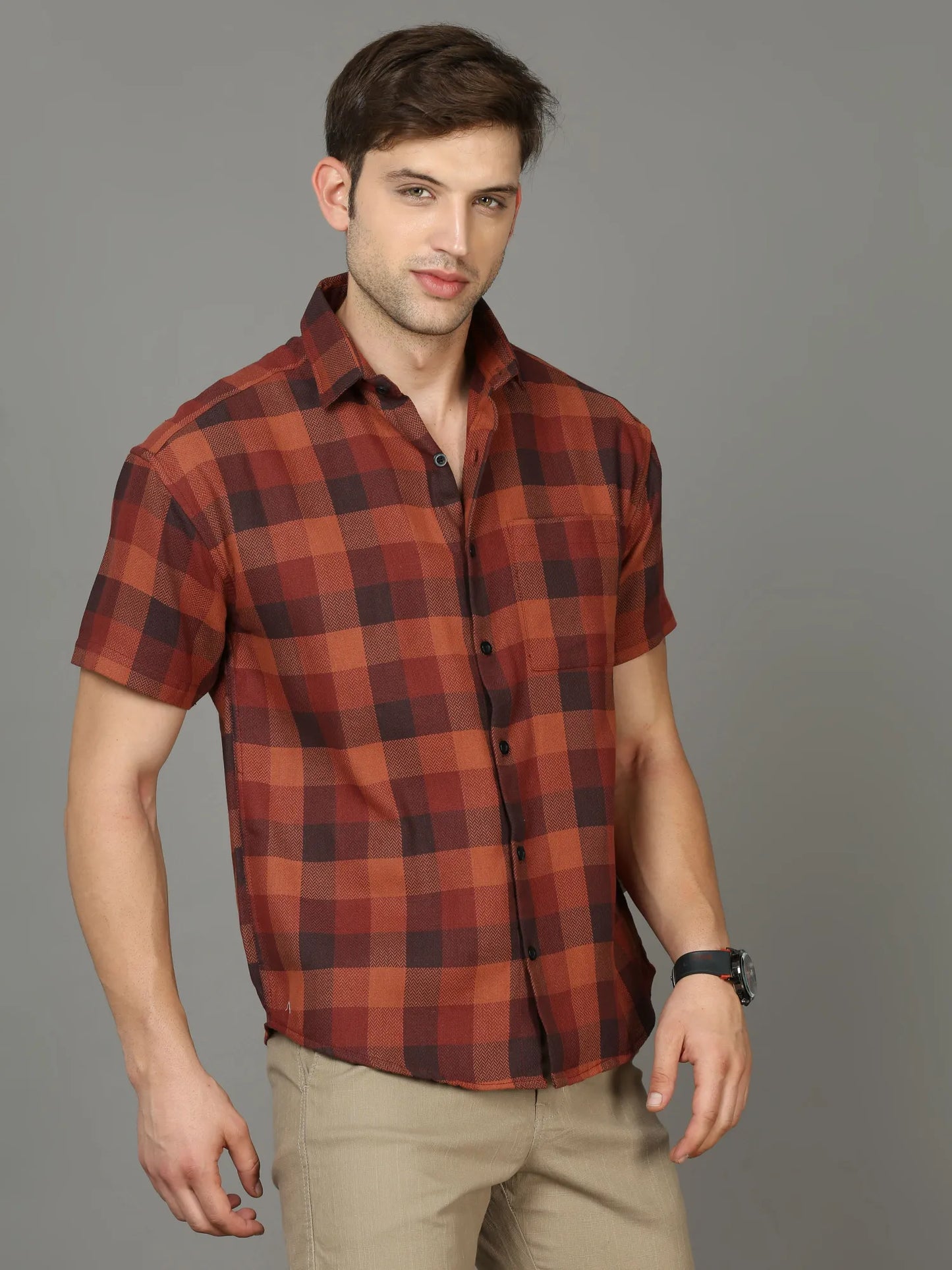 Elegant Checkered Shirt for Men 