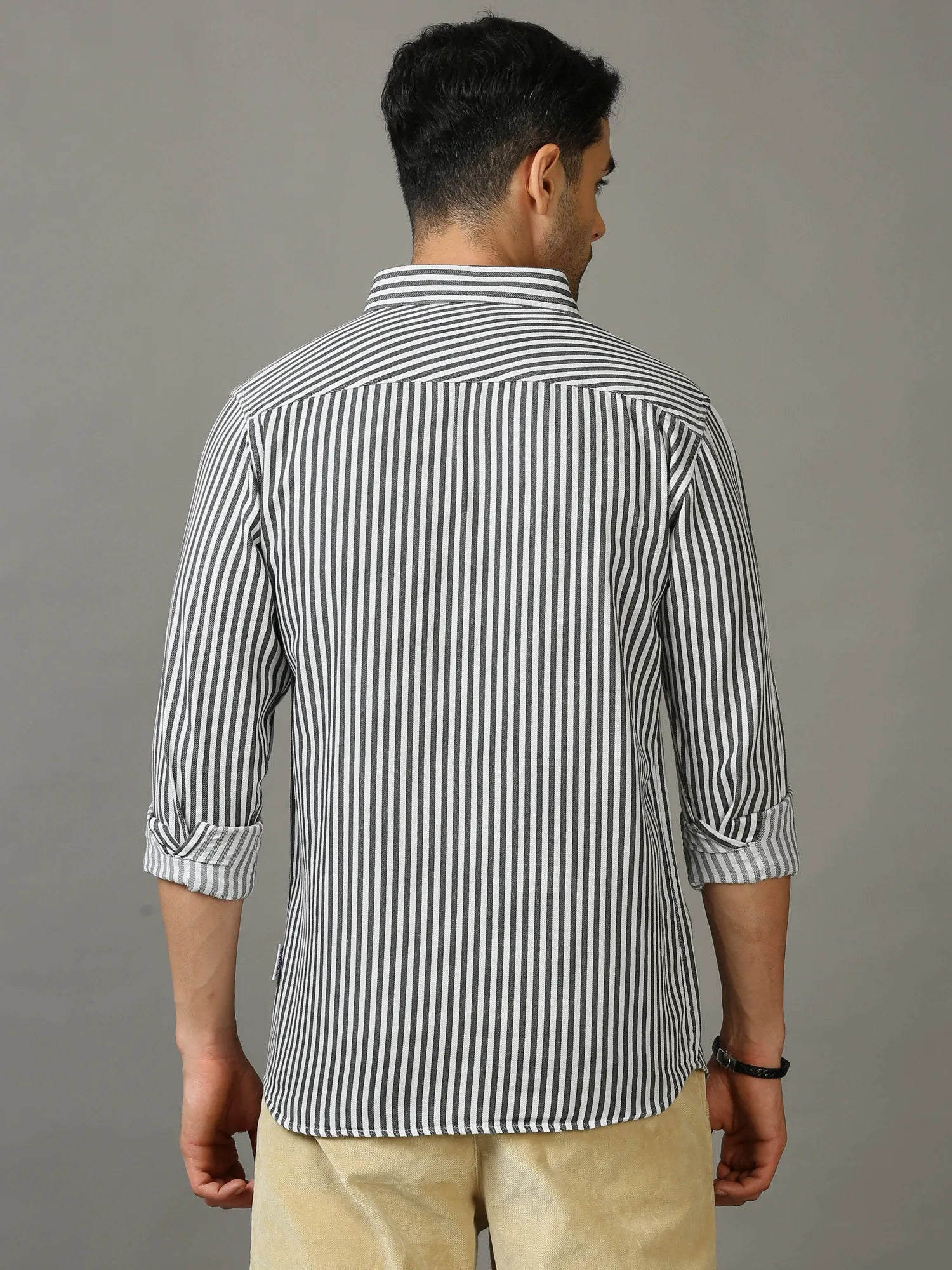 Dark Denim Stripes Shirt for Men