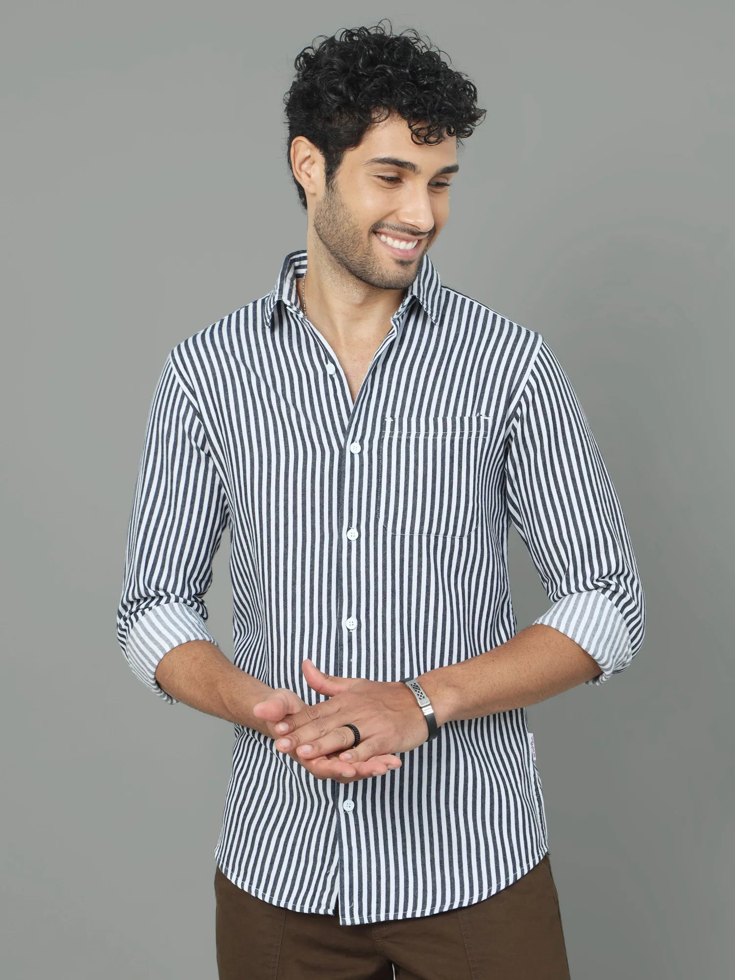 Light Denim Stripes Shirt for Men