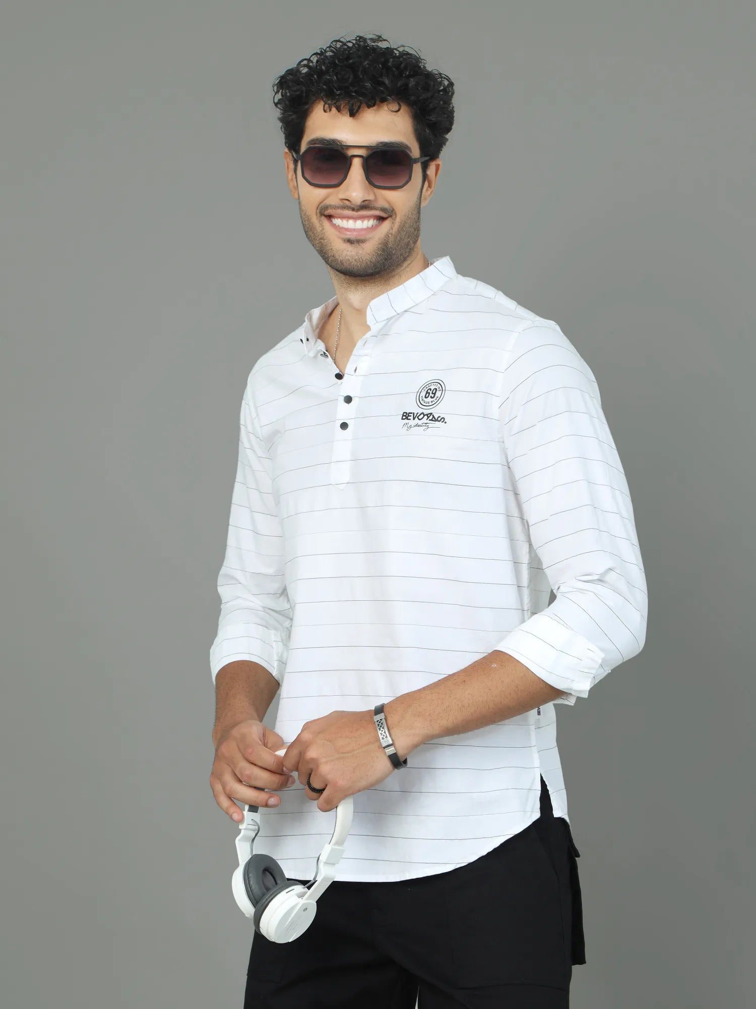 White Kurta Cotton Shirt for Men 