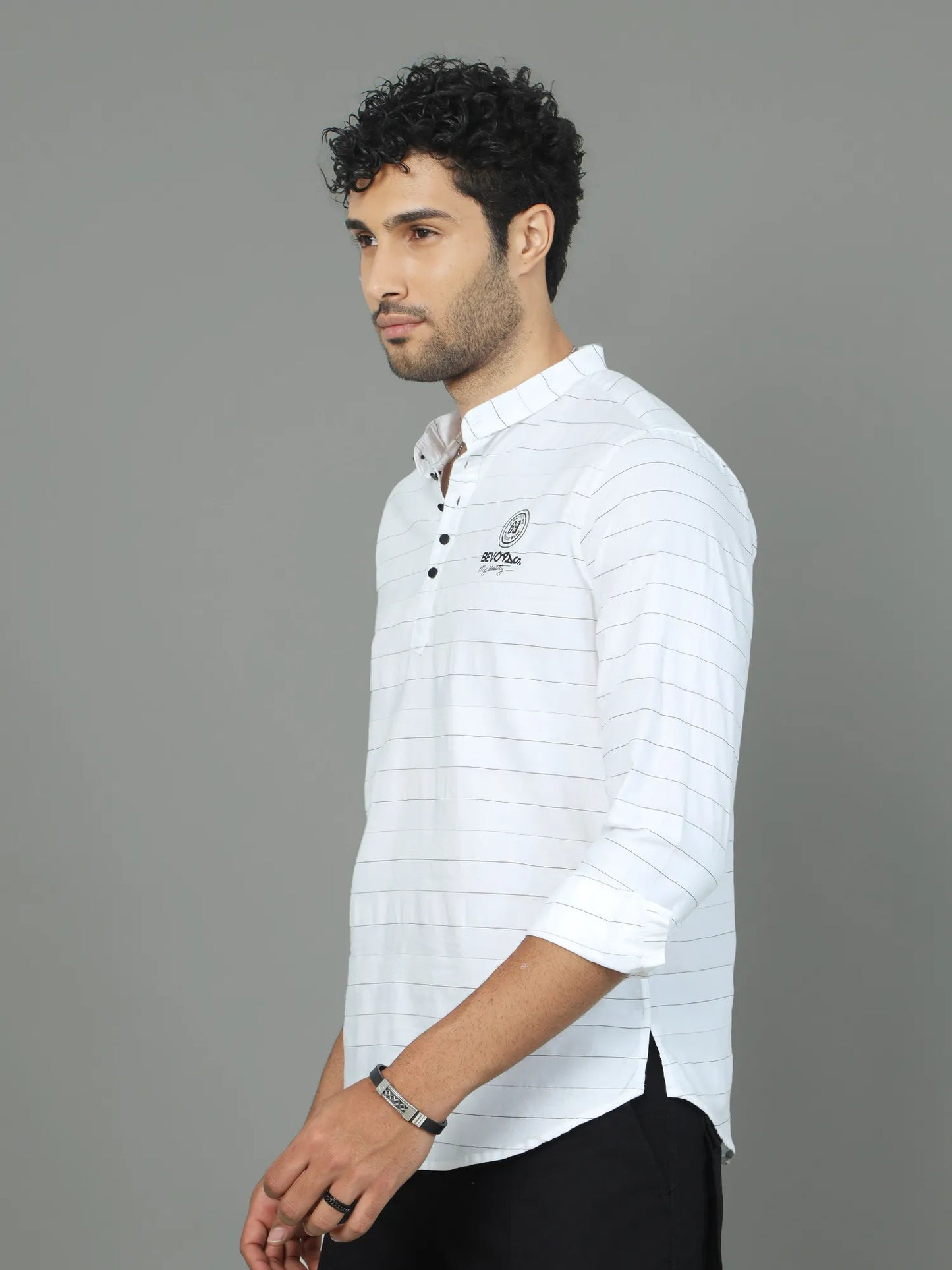 White Kurta Cotton Shirt for Men 