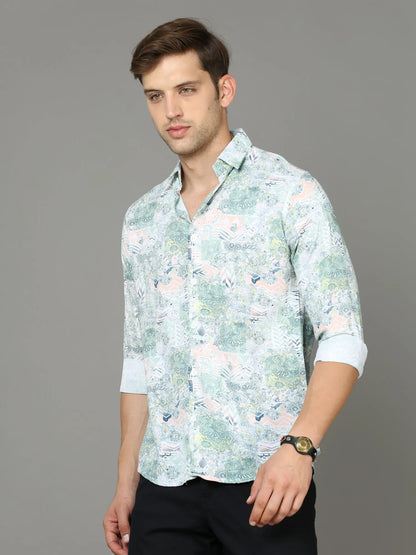 Fresh Forest Green Rayon Shirt for Men 