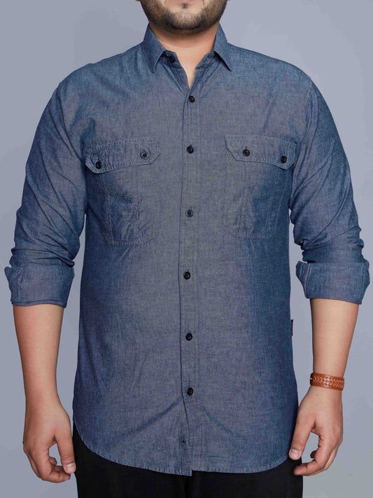 Raw and Roughed Denim Shirt