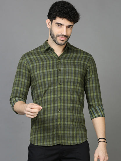 Embrald Touch Checkered Shirt for Men 