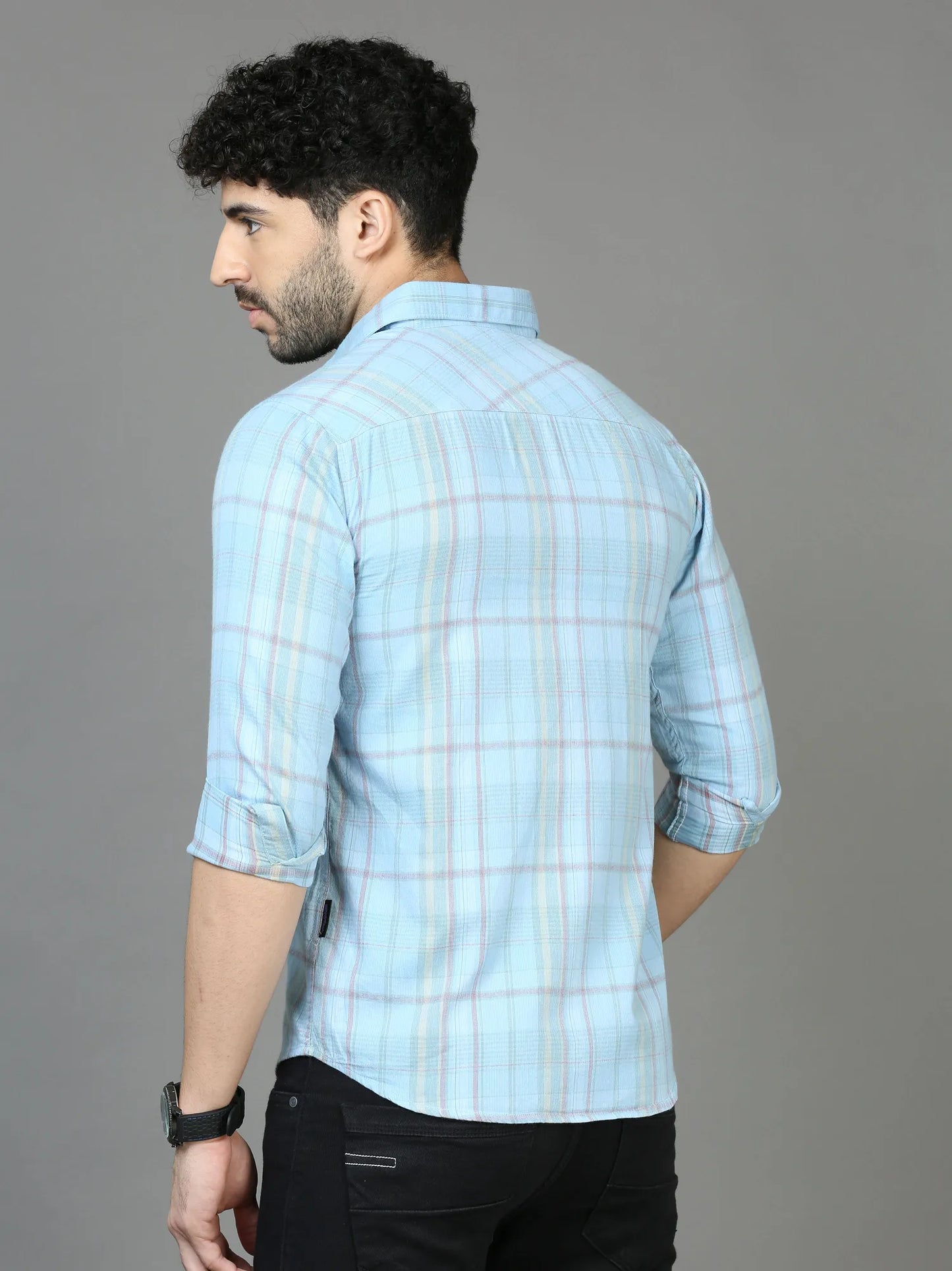 Cool Aid Blue Checkered Shirt for Men 