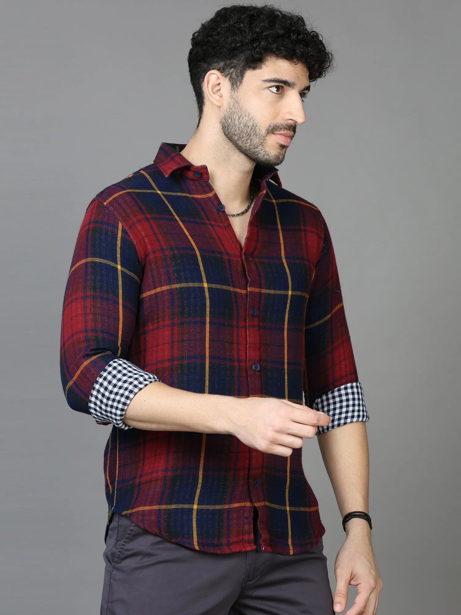 Rough and Rouge Checkered Shirt for Men