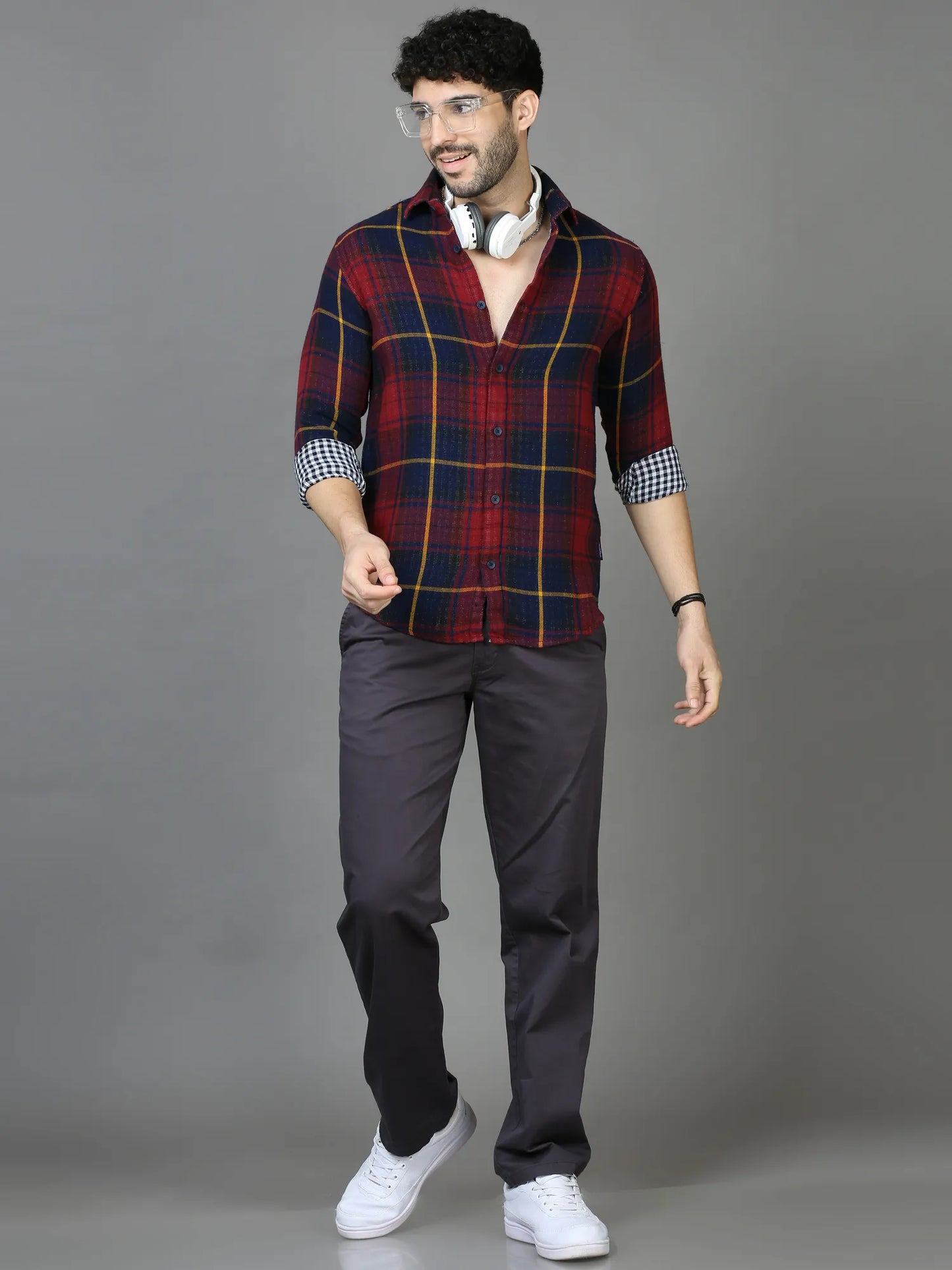 Rough and Rouge Checkered Shirt for Men