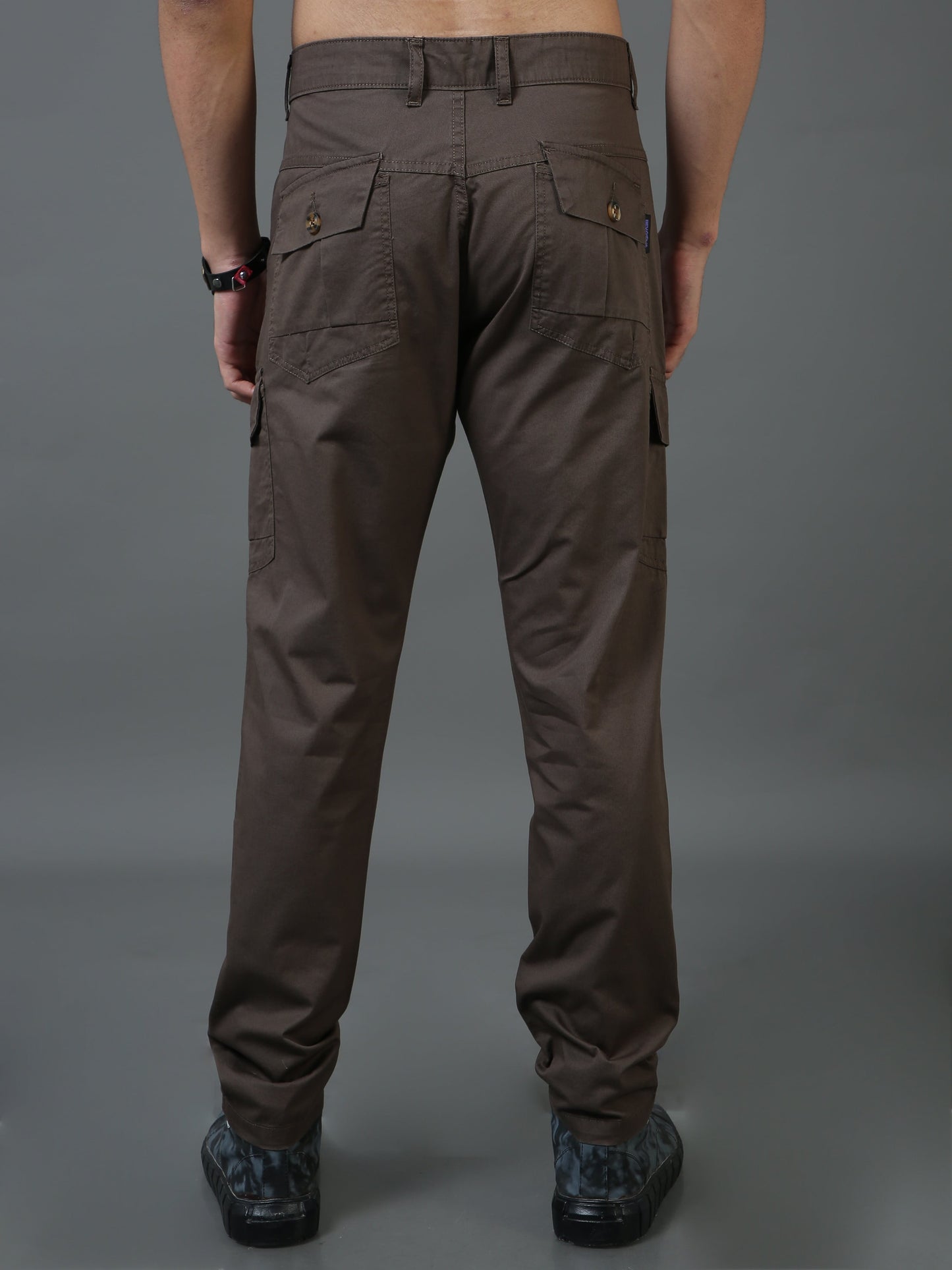 Woody Brown Cotton Cargo Pant