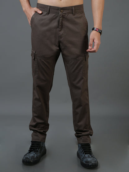 Woody Brown Cotton Cargo Pant
