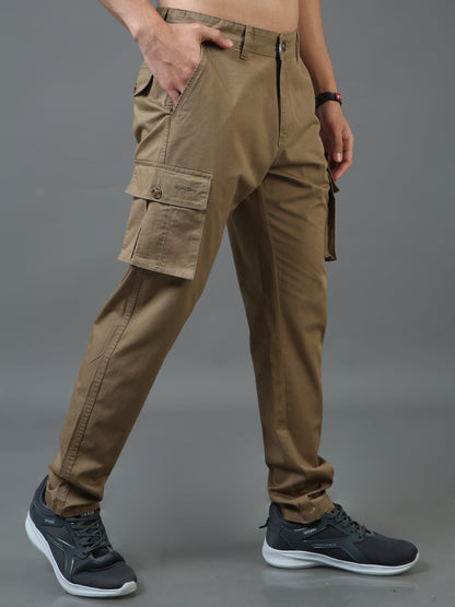Army Brown Cotton Cargo Pant
