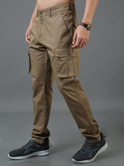 Army Brown Cotton Cargo Pant