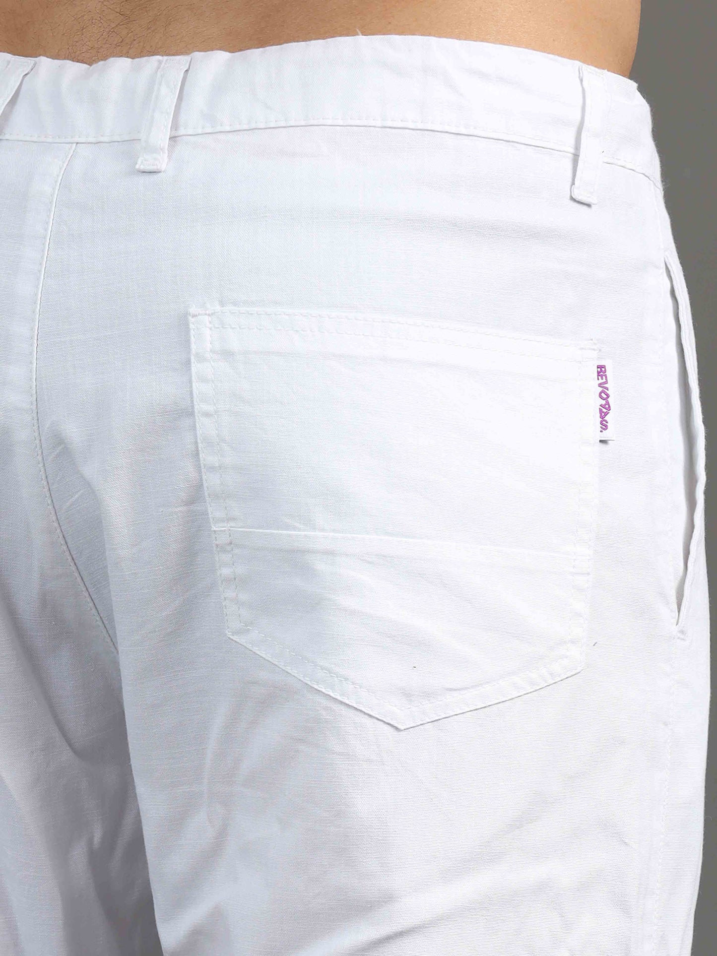 Linen Flex White Pant