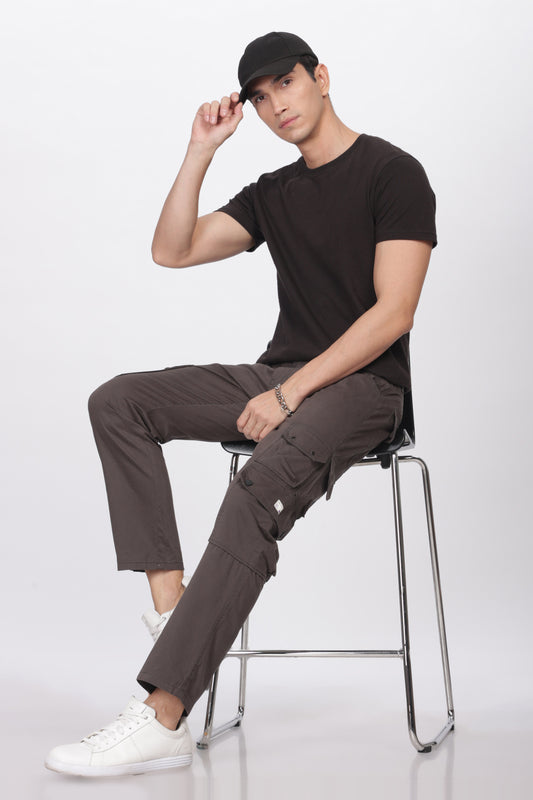 Dark Grey Comfort Fit Cargo Pants