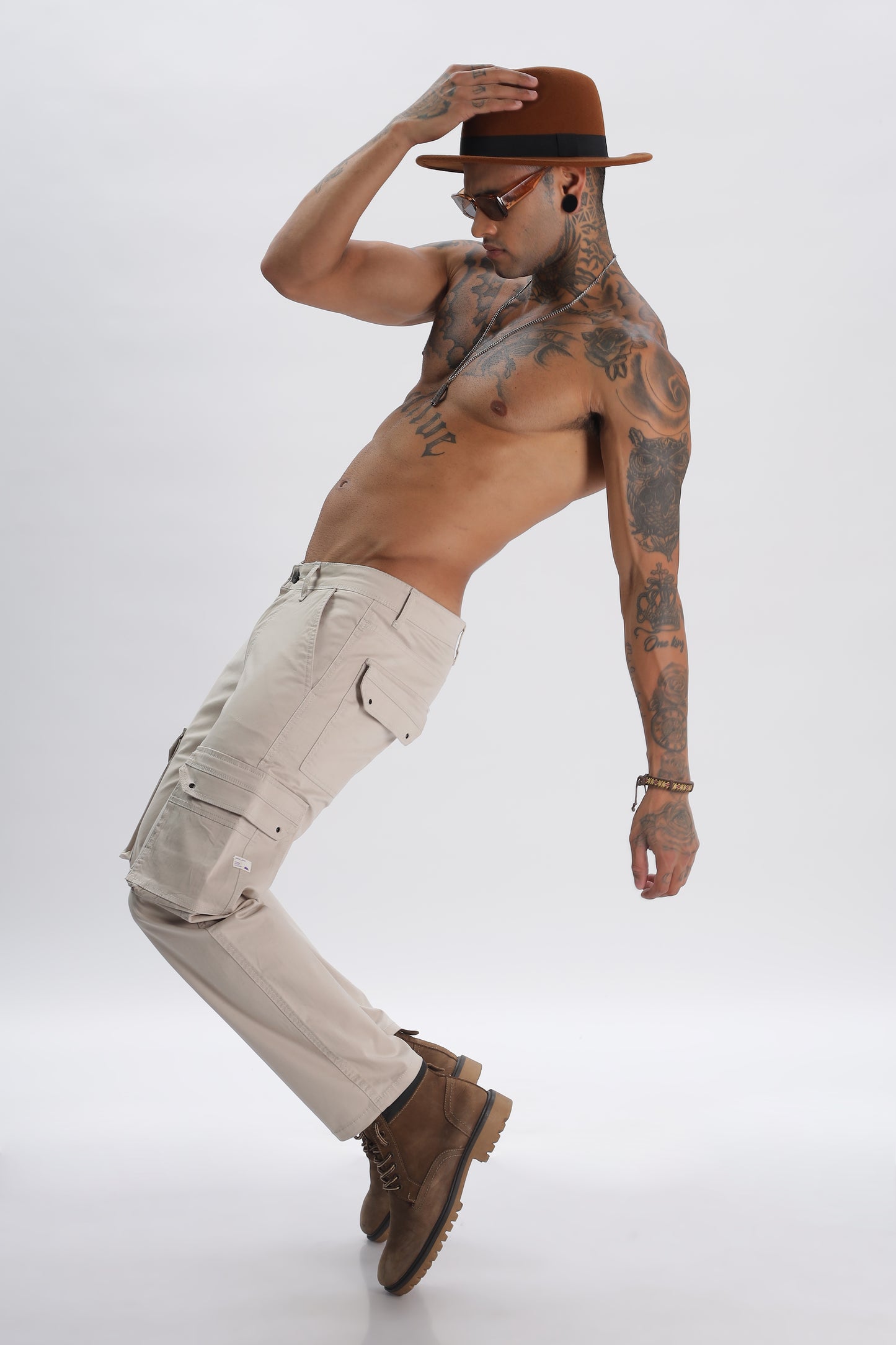 Ash Grey Comfort Fit Cargo Pants