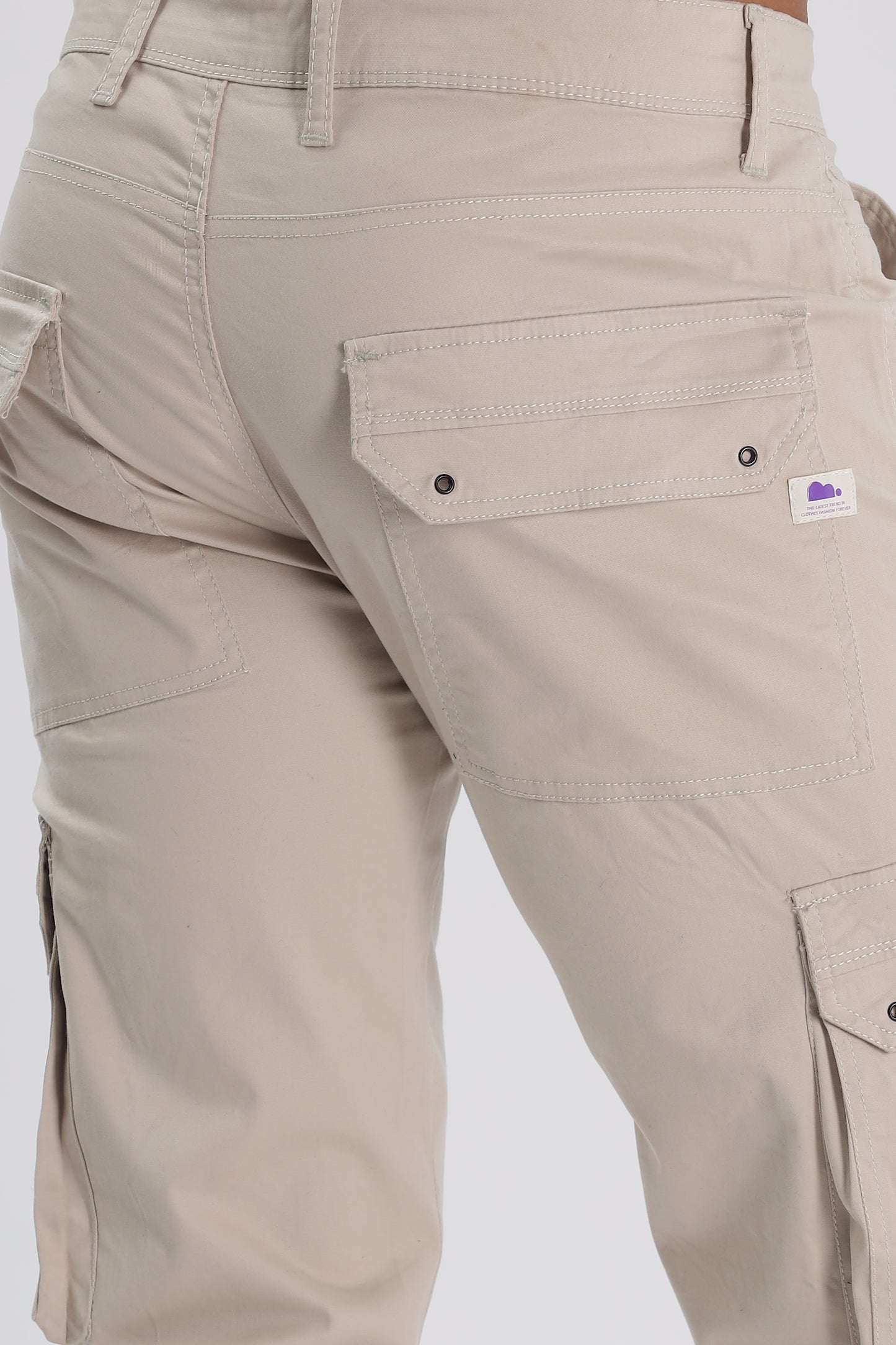 Ash Grey Comfort Fit Cargo Pants