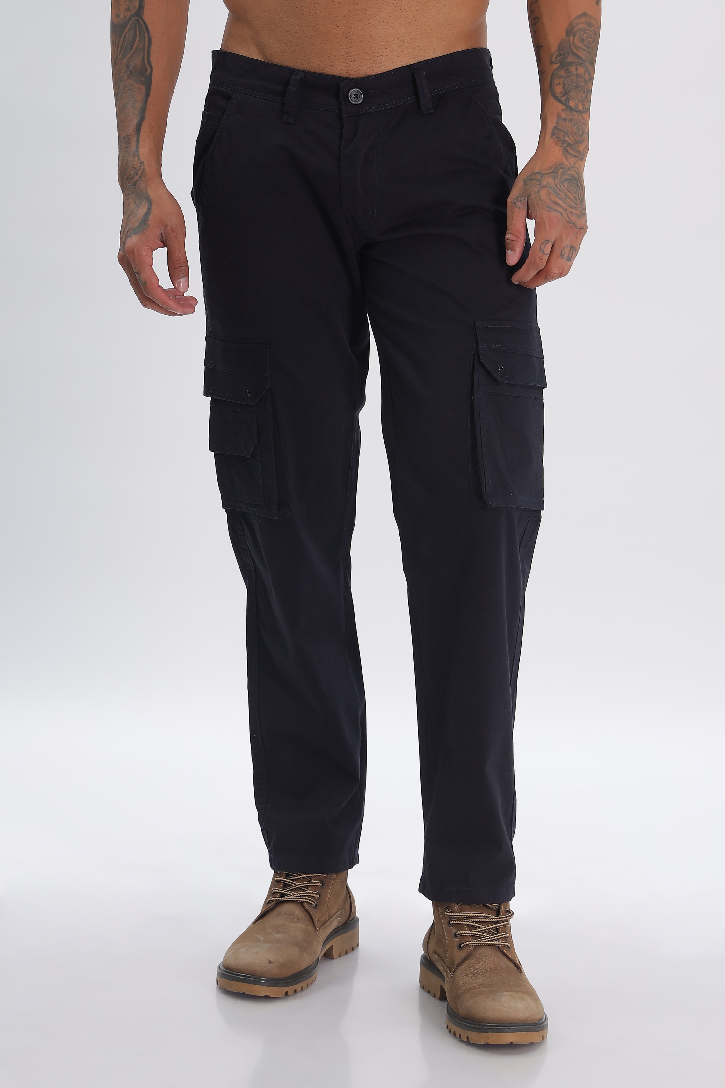 Navy Comfort Fit Cargo Pants – Bevdaas