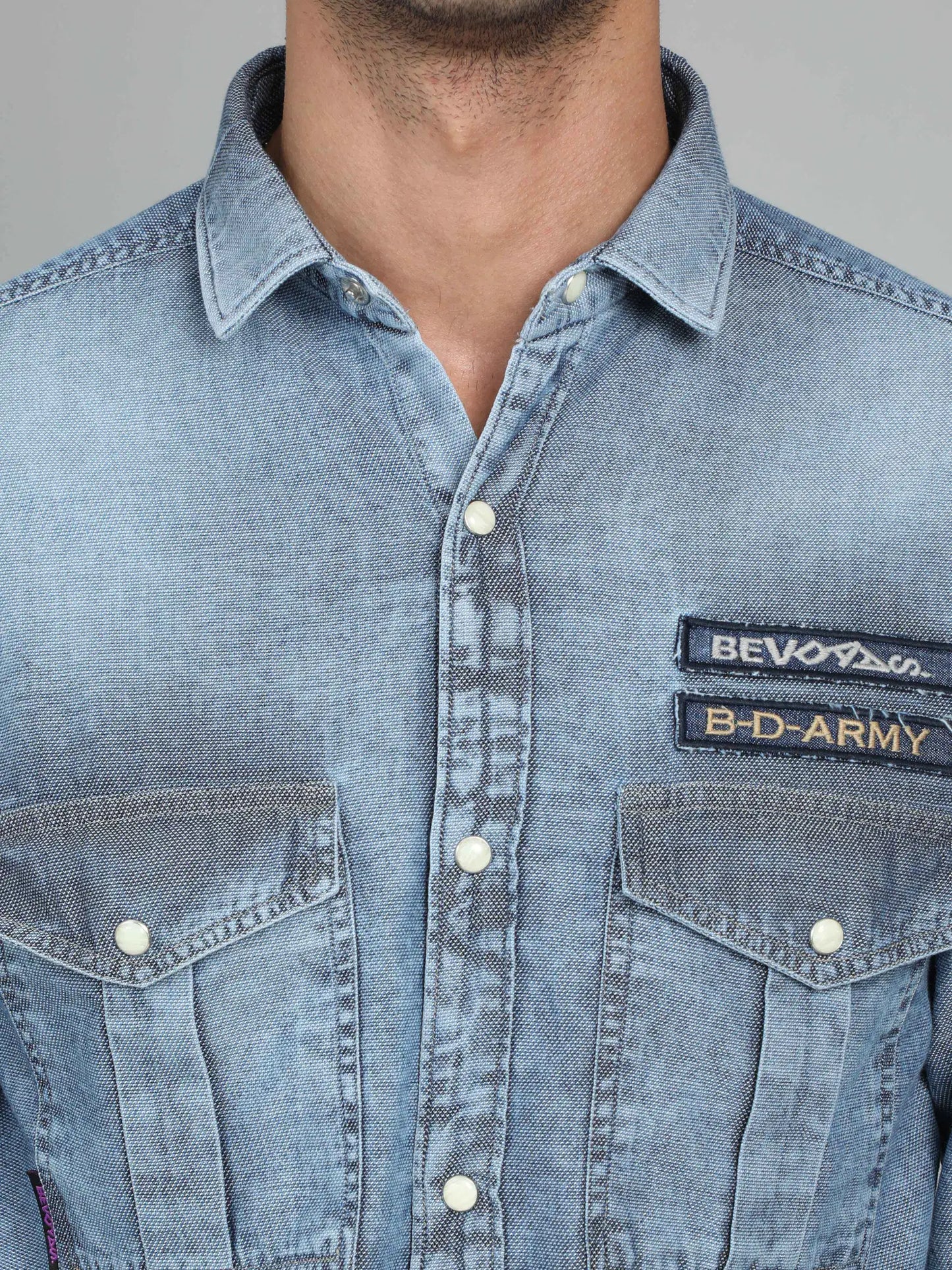 Indigo Daze Denim Dobby Shirt for Men 