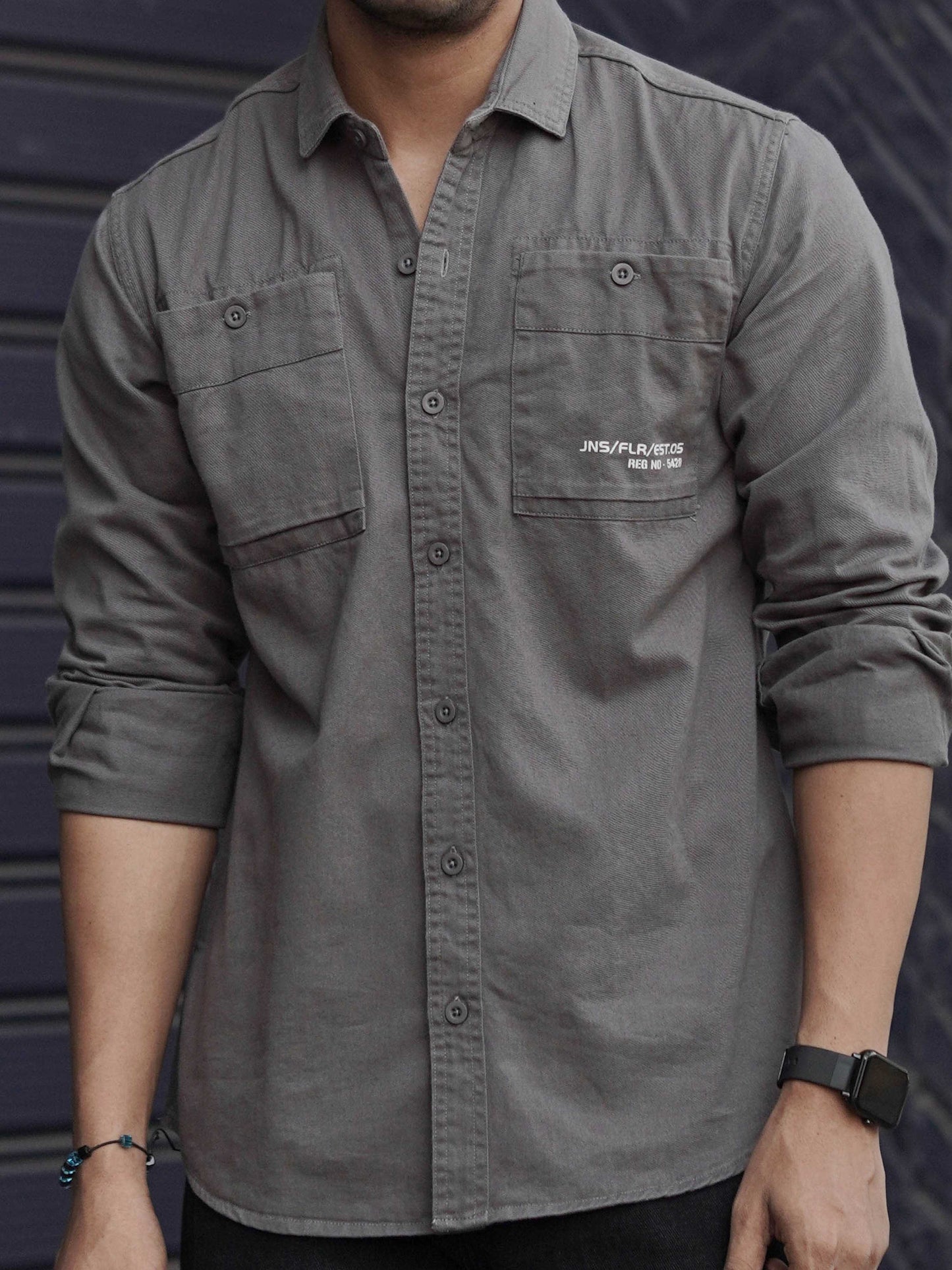 Ash Grey Solid Shirt