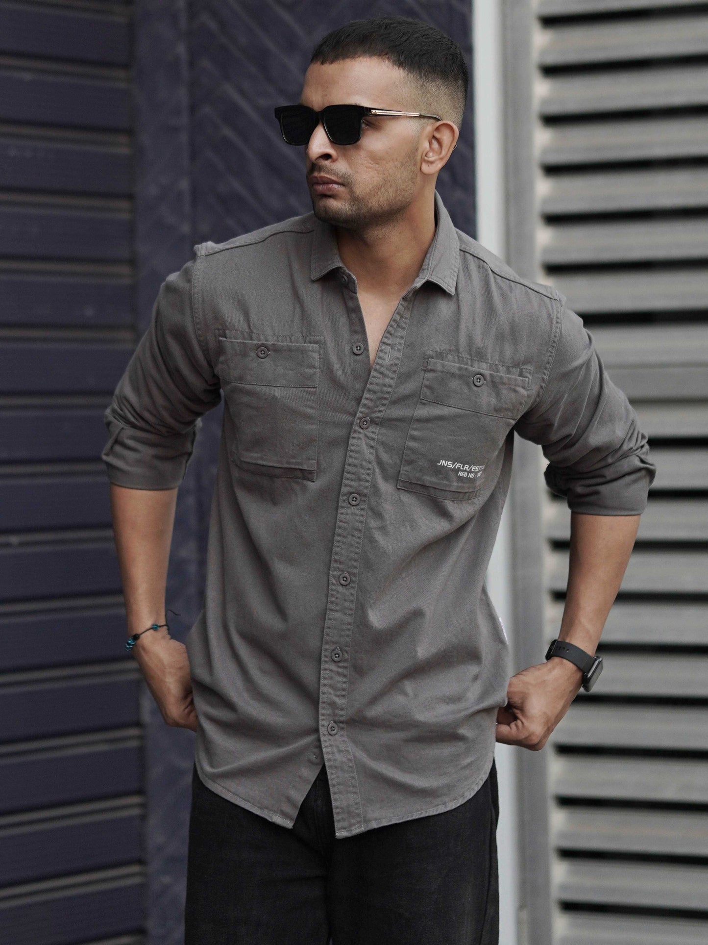 Ash Grey Solid Shirt