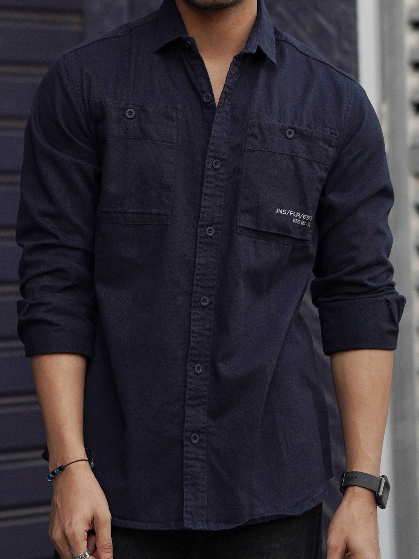 Navy Indigo Solid Shirt