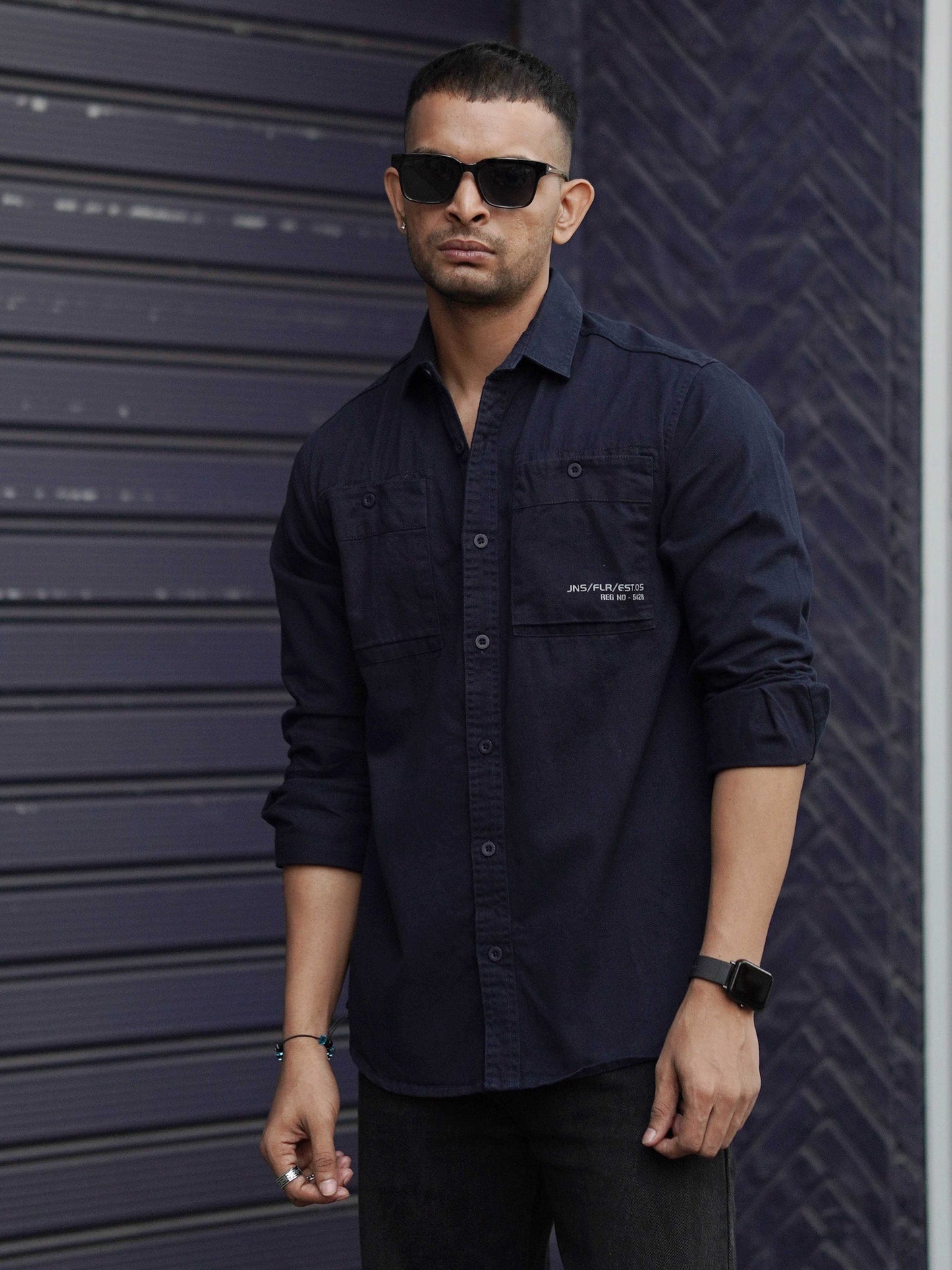 Navy Indigo Solid Shirt